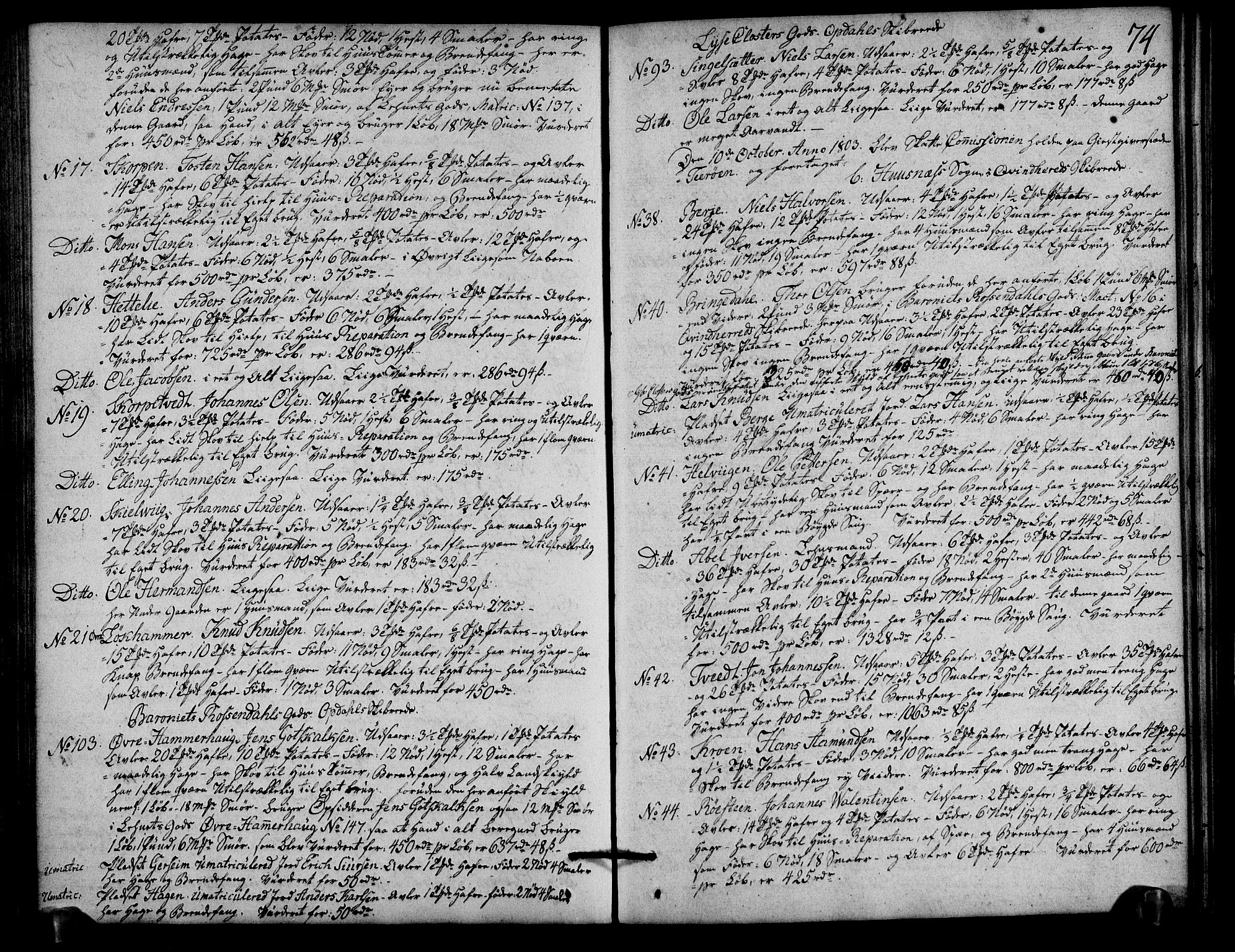 Rentekammeret inntil 1814, Realistisk ordnet avdeling, AV/RA-EA-4070/N/Ne/Nea/L0106: Sunnhordland og Hardanger fogderi. Deliberasjonsprotokoll, 1803, s. 81