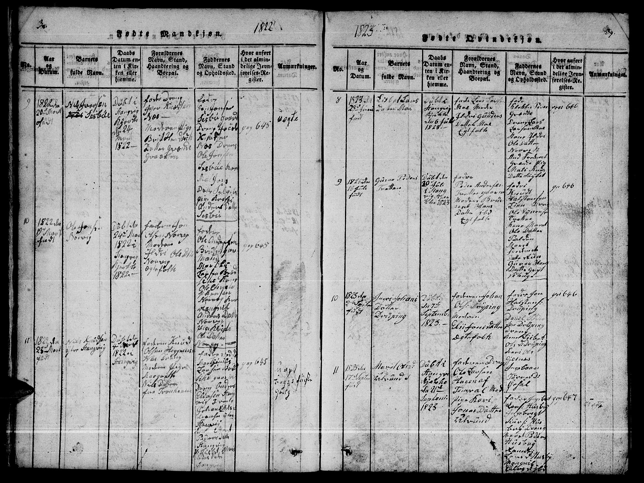 Ministerialprotokoller, klokkerbøker og fødselsregistre - Møre og Romsdal, AV/SAT-A-1454/592/L1031: Klokkerbok nr. 592C01, 1820-1833, s. 38-39