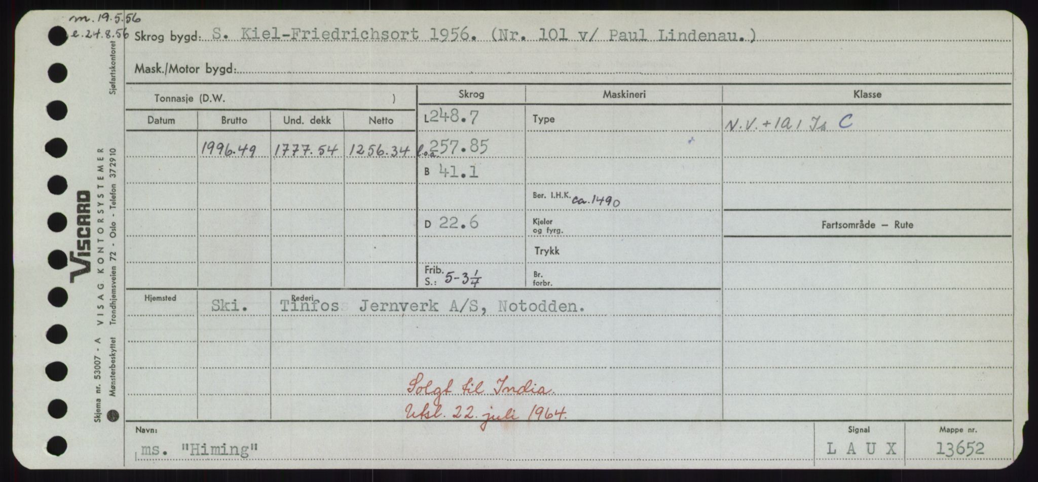 Sjøfartsdirektoratet med forløpere, Skipsmålingen, RA/S-1627/H/Hd/L0016: Fartøy, Hid-Holg, s. 67