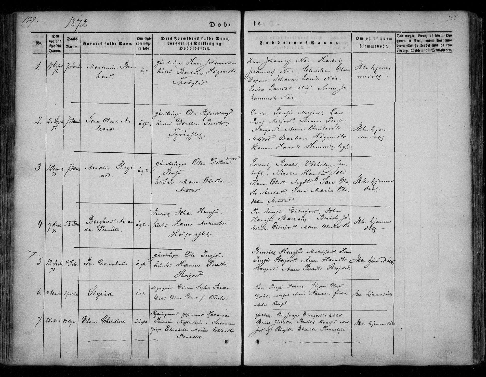 Ministerialprotokoller, klokkerbøker og fødselsregistre - Nordland, AV/SAT-A-1459/846/L0644: Ministerialbok nr. 846A02, 1837-1872, s. 129