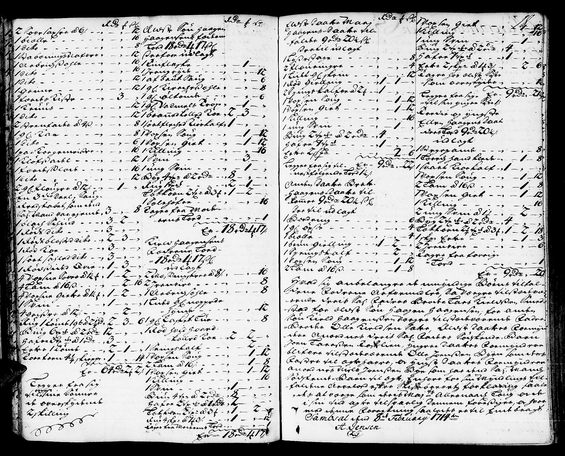 Hedemarken sorenskriveri, AV/SAH-TING-034/J/Ja/L0005: Skifteprotokoll, 1713-1721, s. 17b-18a
