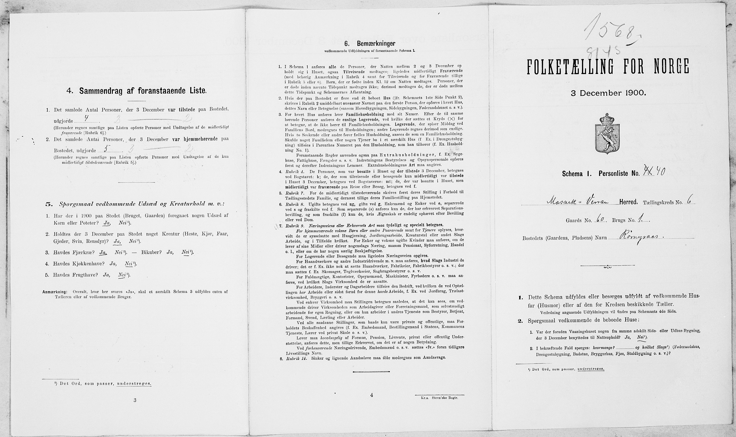 SAT, Folketelling 1900 for 1723 Mosvik og Verran herred, 1900, s. 54