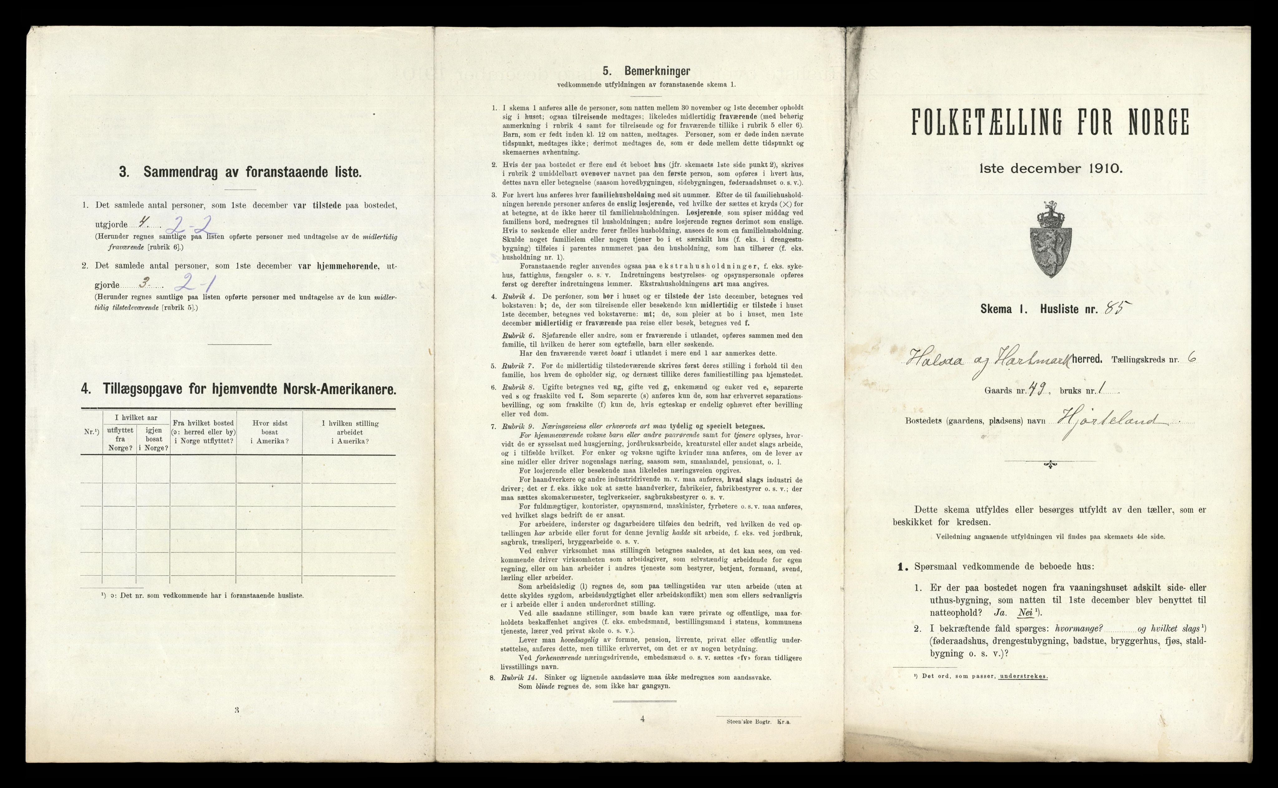 RA, Folketelling 1910 for 1019 Halse og Harkmark herred, 1910, s. 724