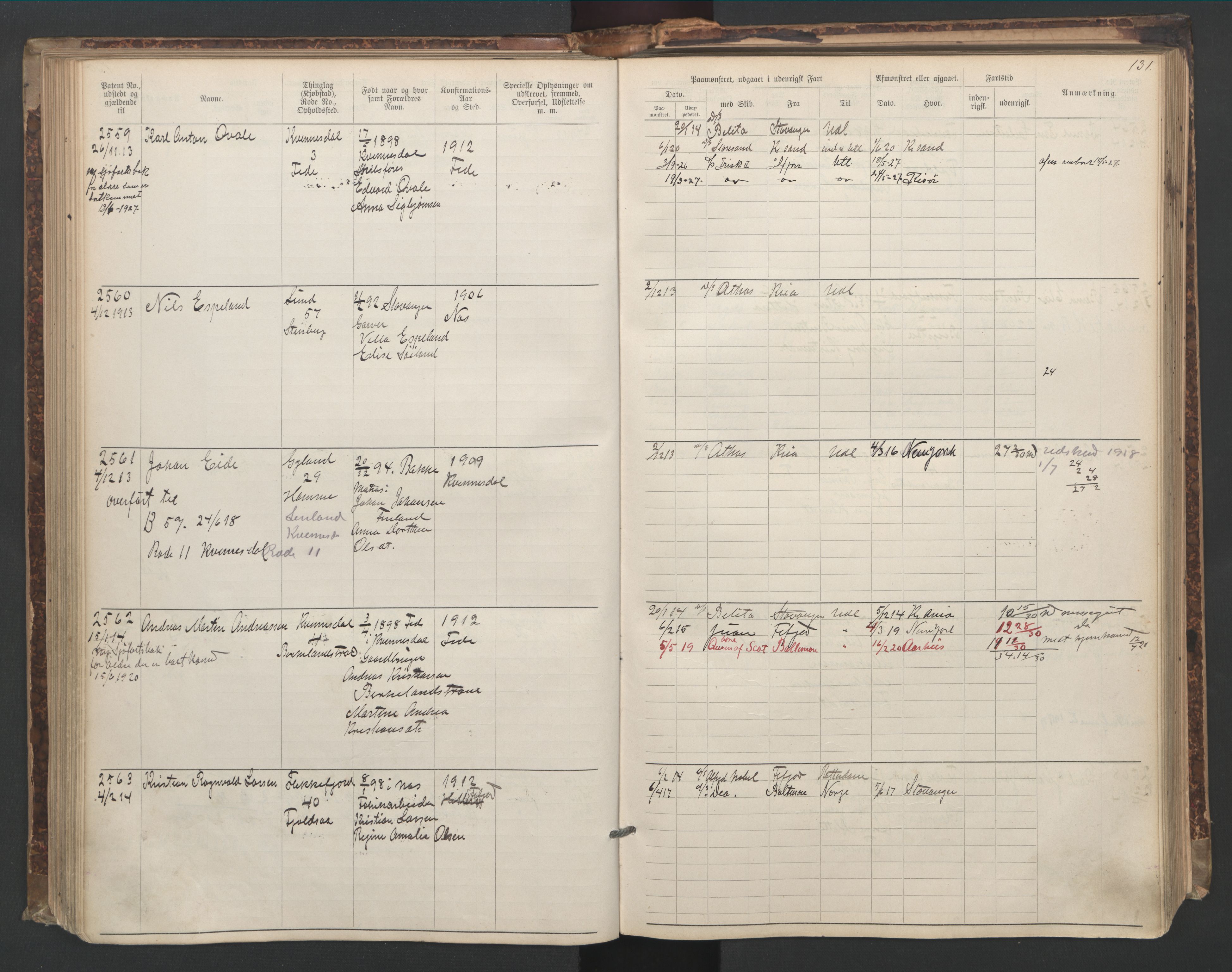 Flekkefjord mønstringskrets, SAK/2031-0018/F/Fa/L0006: Annotasjonsrulle nr 1916-2964 med register, Æ-3, 1891-1948, s. 161