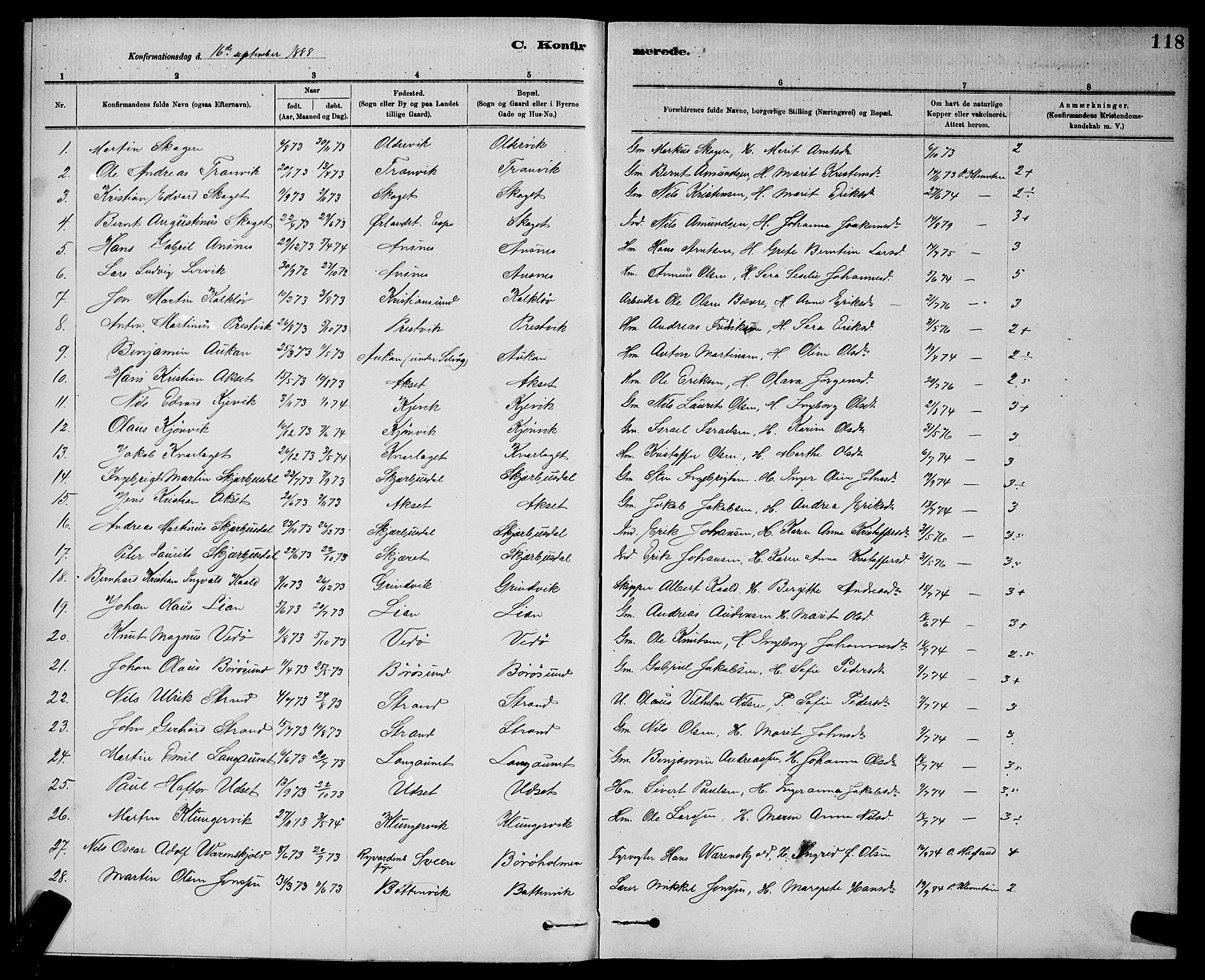 Ministerialprotokoller, klokkerbøker og fødselsregistre - Sør-Trøndelag, AV/SAT-A-1456/637/L0562: Klokkerbok nr. 637C03, 1883-1898, s. 118