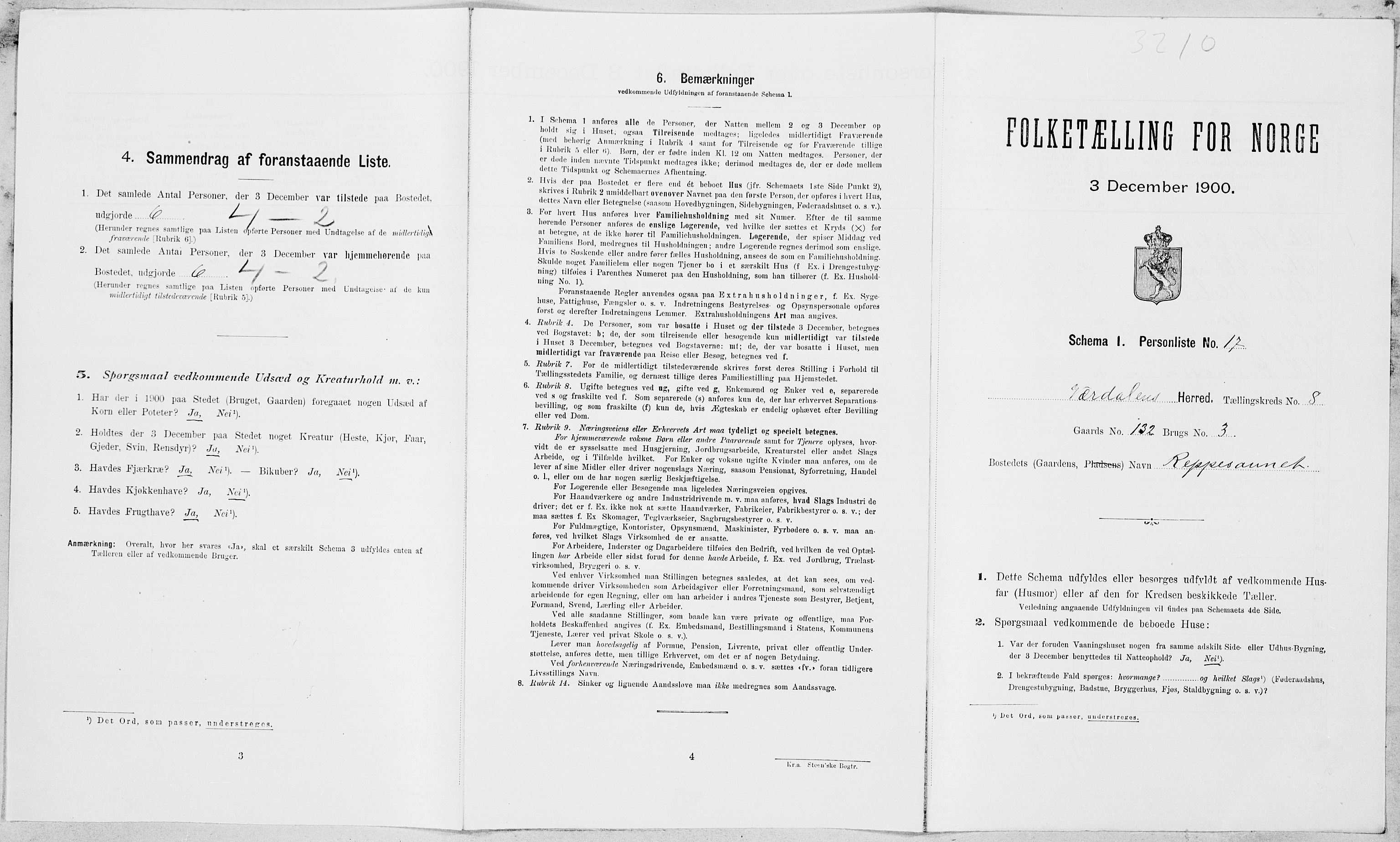 SAT, Folketelling 1900 for 1721 Verdal herred, 1900, s. 1165