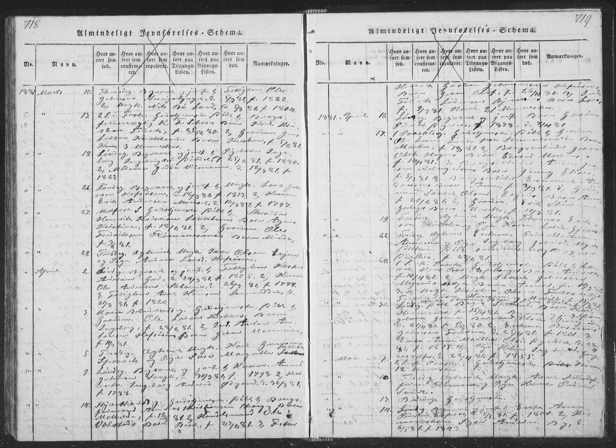 Ministerialprotokoller, klokkerbøker og fødselsregistre - Sør-Trøndelag, SAT/A-1456/668/L0816: Klokkerbok nr. 668C05, 1816-1893, s. 718-719