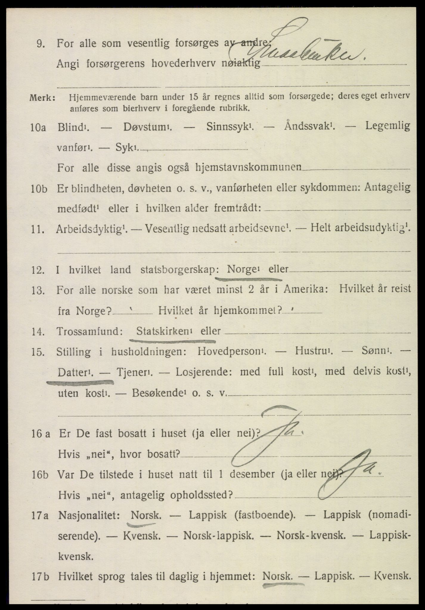 SAT, Folketelling 1920 for 1718 Leksvik herred, 1920, s. 2149