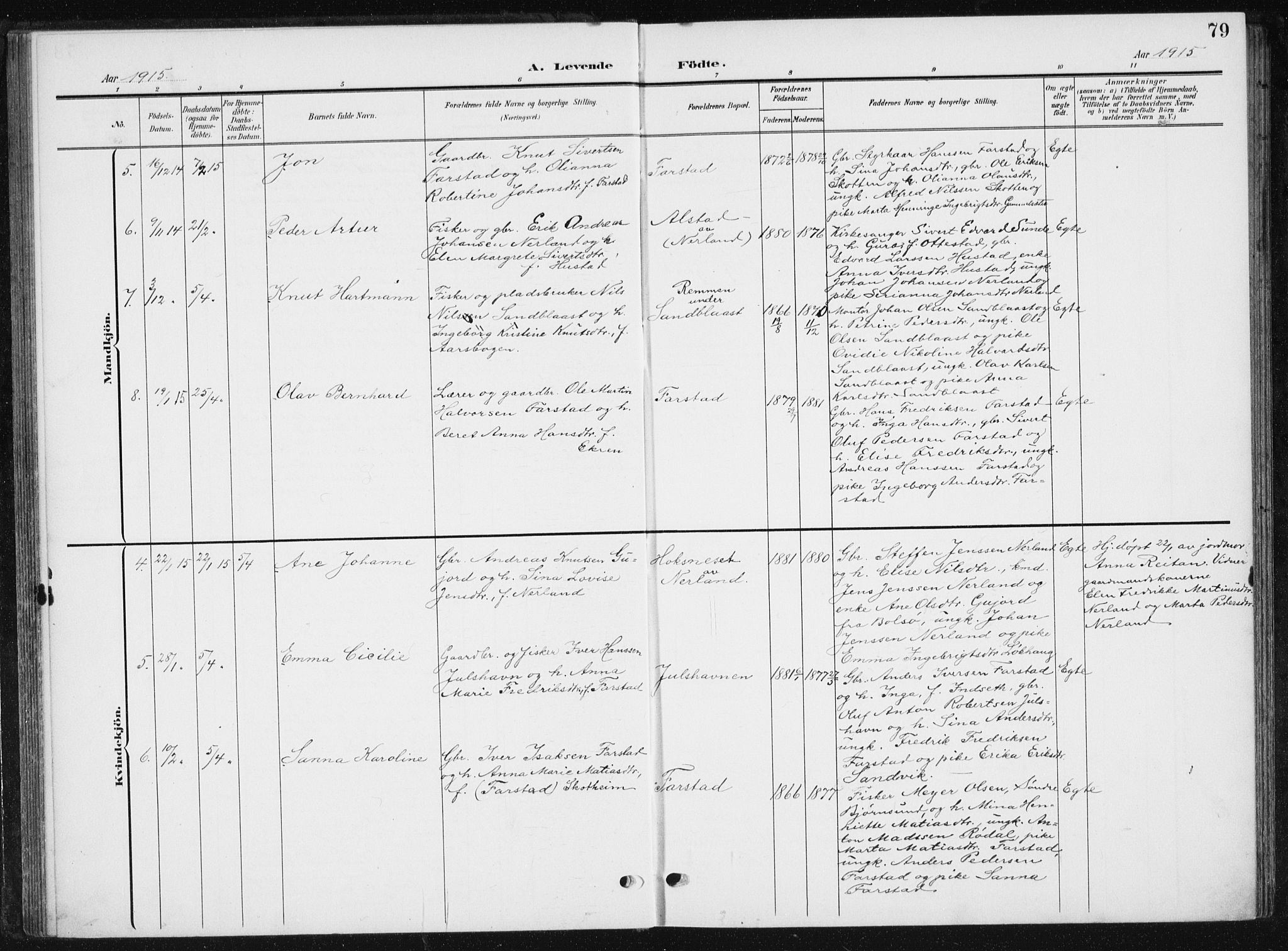 Ministerialprotokoller, klokkerbøker og fødselsregistre - Møre og Romsdal, AV/SAT-A-1454/567/L0784: Klokkerbok nr. 567C04, 1903-1938, s. 79