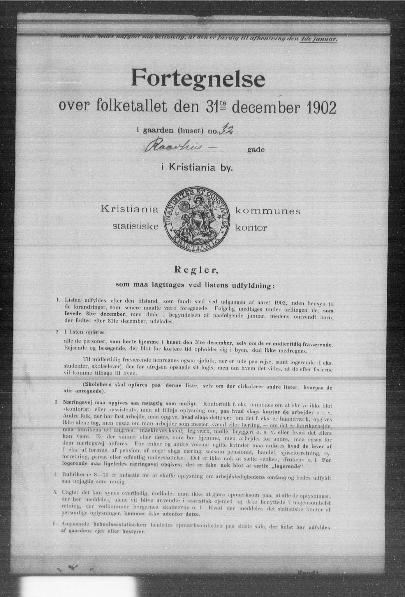 OBA, Kommunal folketelling 31.12.1902 for Kristiania kjøpstad, 1902, s. 16437