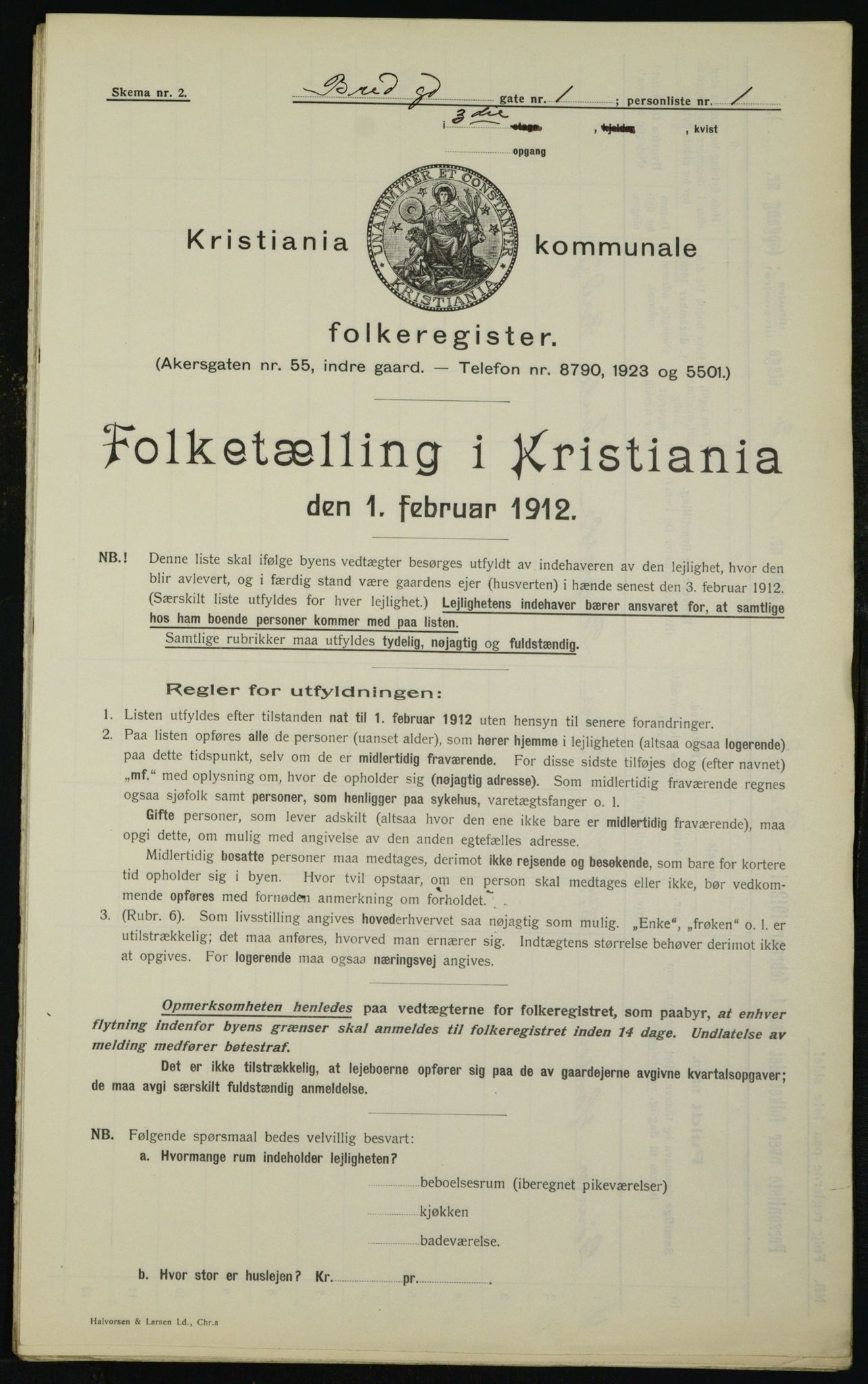 OBA, Kommunal folketelling 1.2.1912 for Kristiania, 1912, s. 8005