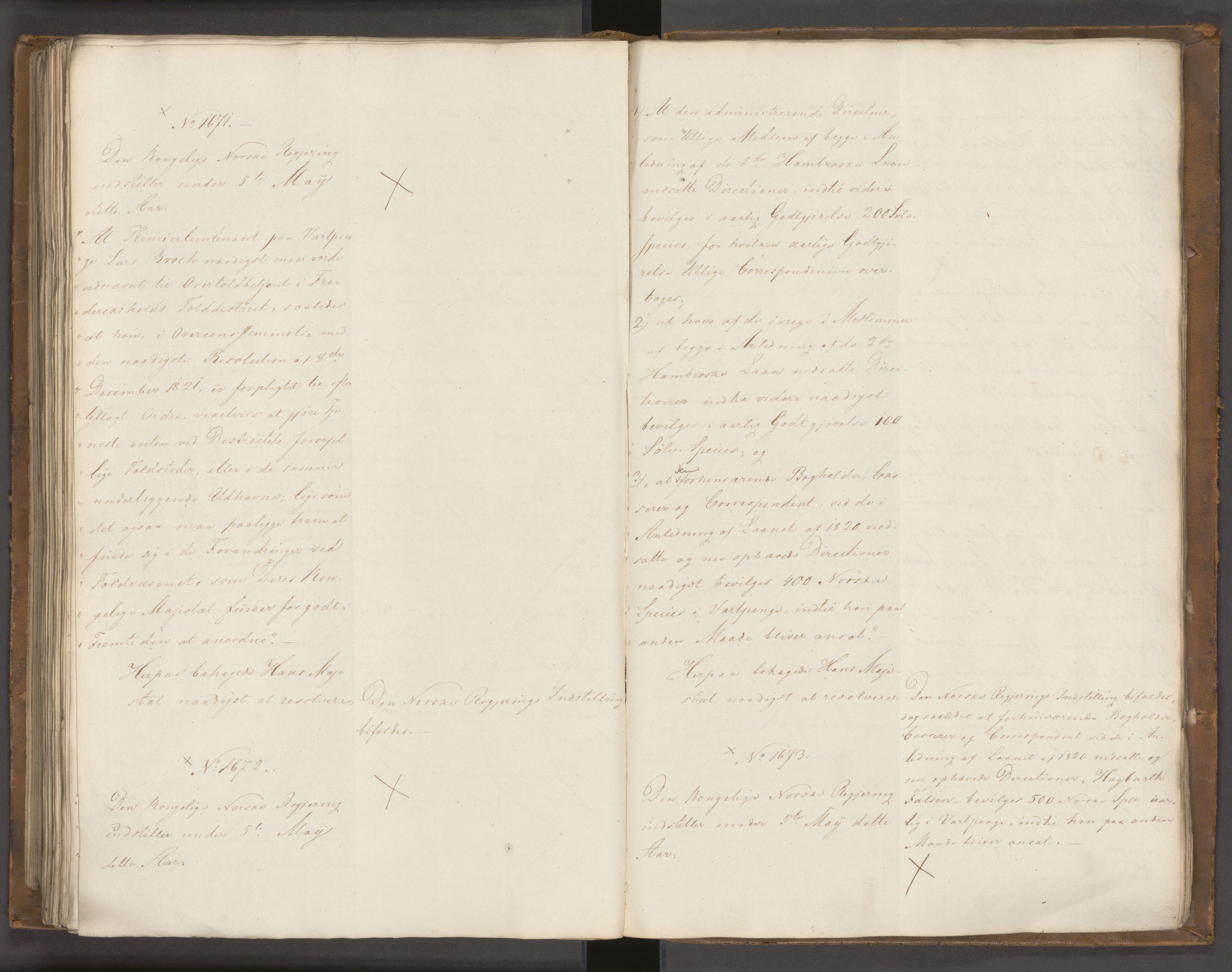 Statsrådssekretariatet, AV/RA-S-1001/A/Ab/L0022: Kgl. res. nr. 1210-1721, 1. halvår, 1826