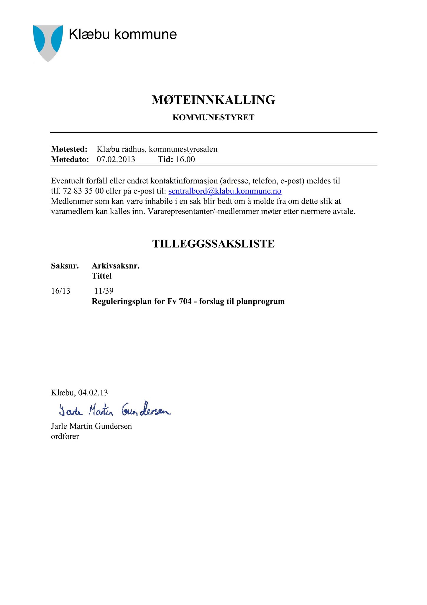 Klæbu Kommune, TRKO/KK/01-KS/L006: Kommunestyret - Møtedokumenter, 2013, s. 345