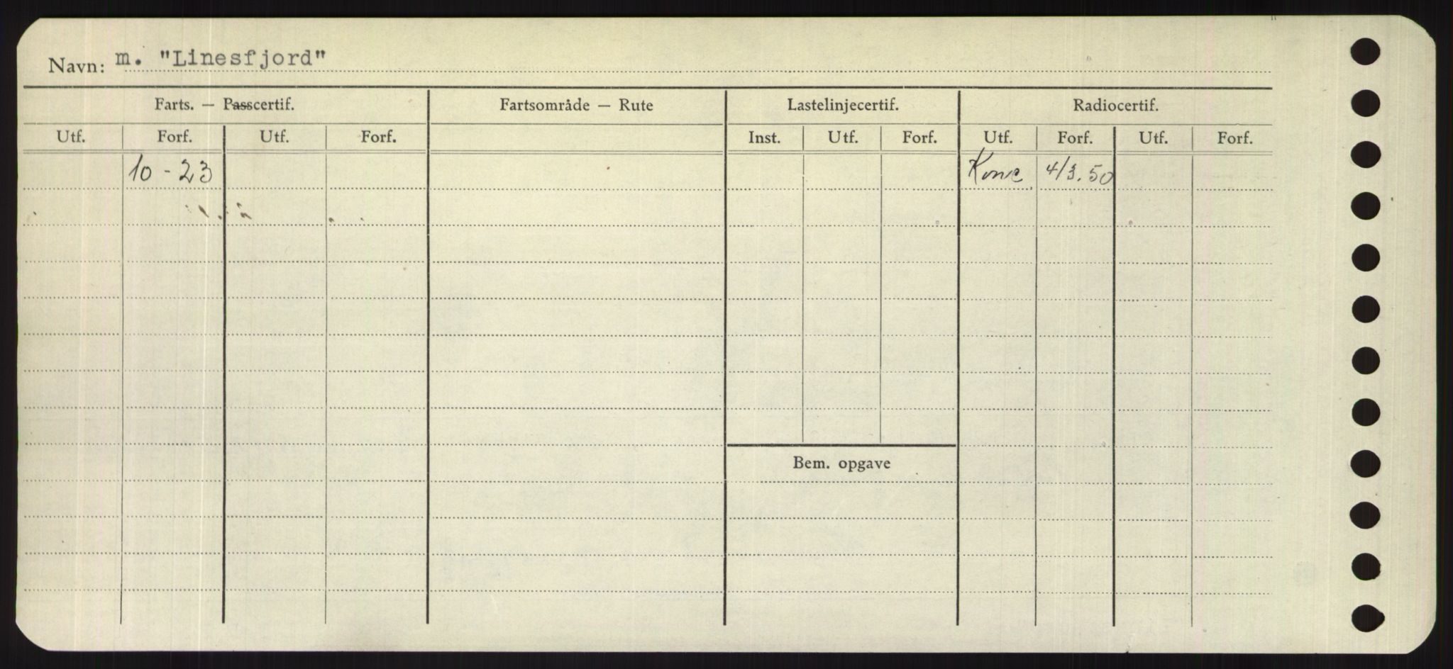 Sjøfartsdirektoratet med forløpere, Skipsmålingen, RA/S-1627/H/Hd/L0023: Fartøy, Lia-Løv, s. 166