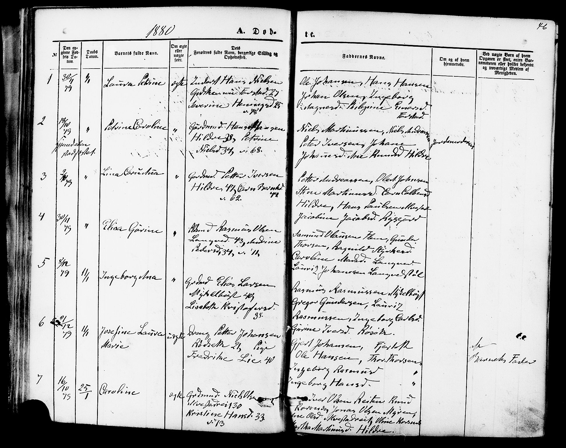 Ministerialprotokoller, klokkerbøker og fødselsregistre - Møre og Romsdal, AV/SAT-A-1454/536/L0500: Ministerialbok nr. 536A09, 1876-1889, s. 46