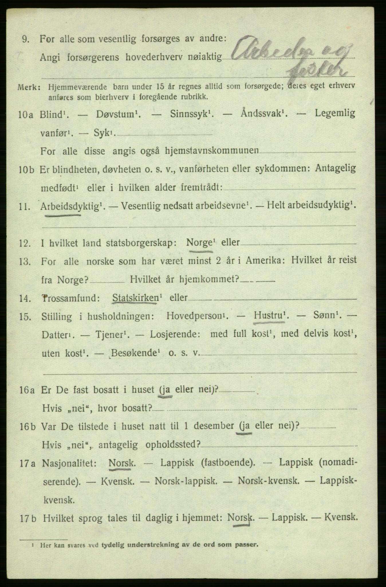 SATØ, Folketelling 1920 for 2018 Måsøy herred, 1920, s. 1109
