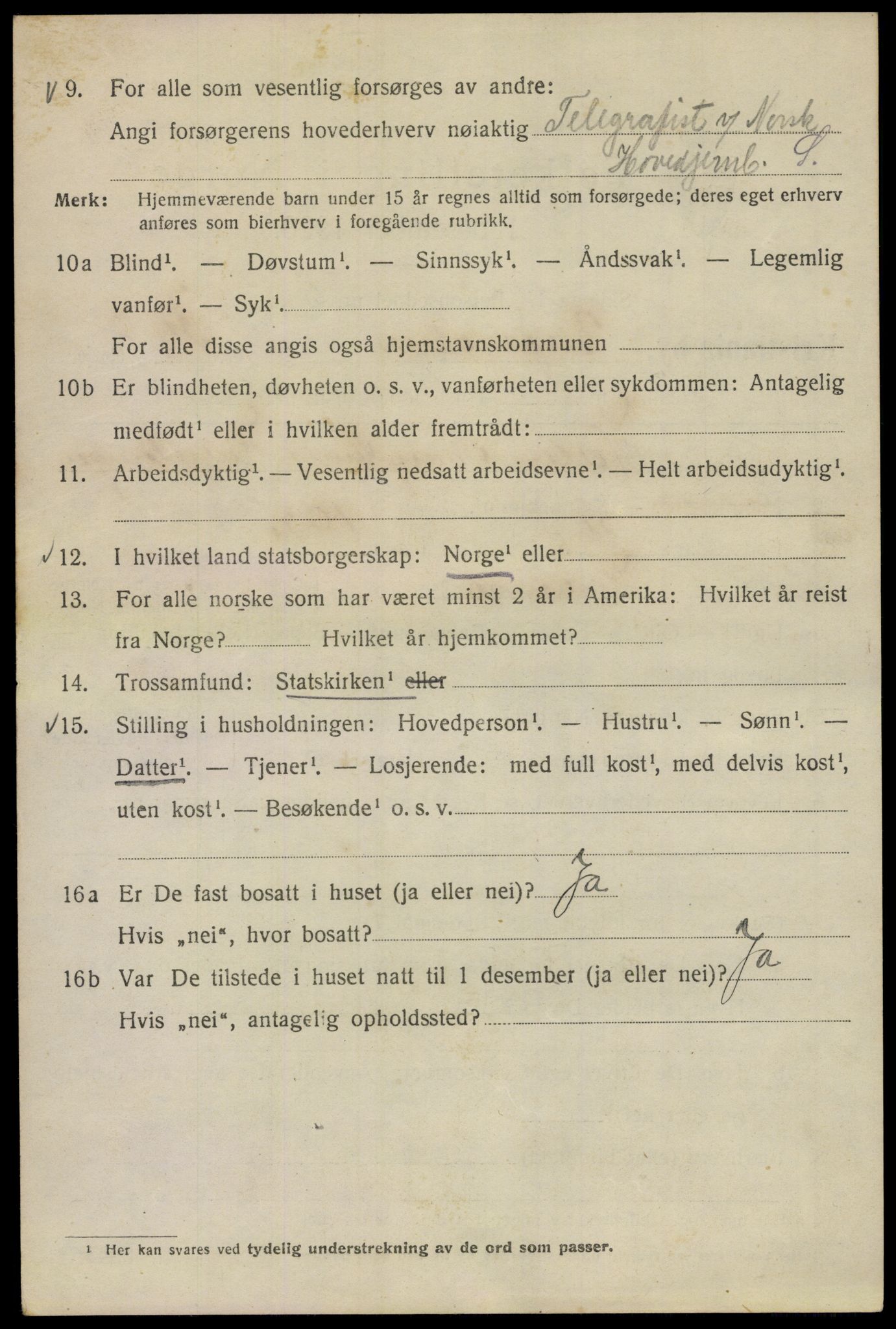 SAO, Folketelling 1920 for 0301 Kristiania kjøpstad, 1920, s. 157384