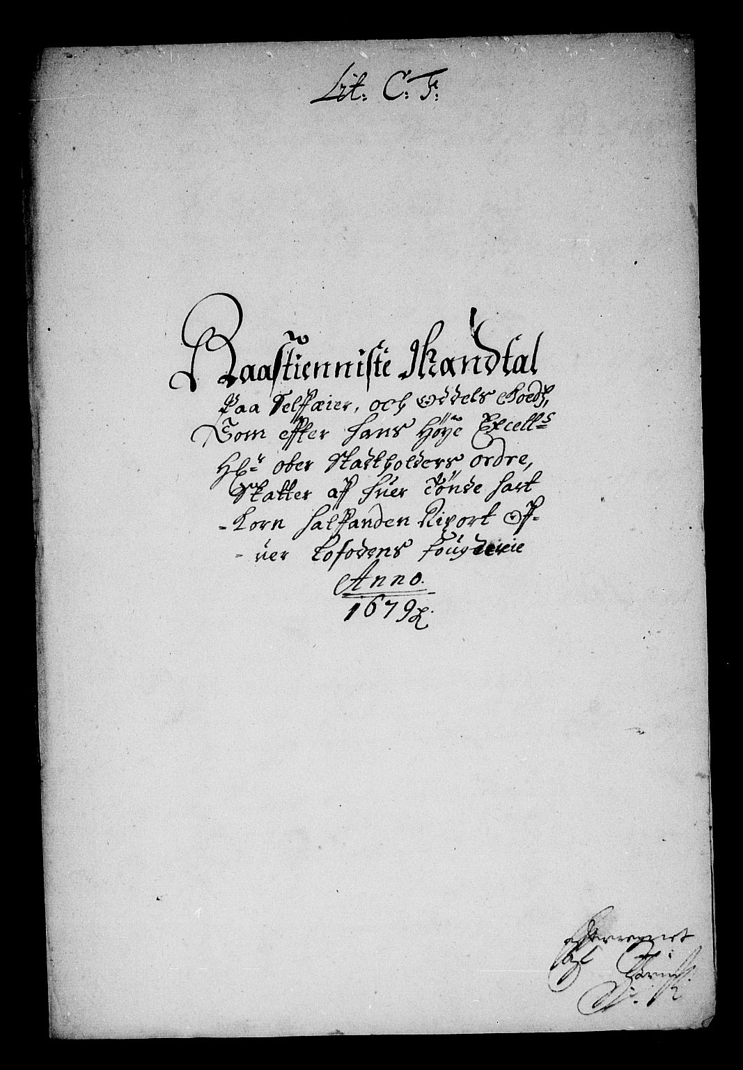 Rentekammeret inntil 1814, Reviderte regnskaper, Stiftamtstueregnskaper, Trondheim stiftamt og Nordland amt, RA/EA-6044/R/Re/L0057: Trondheim stiftamt og Nordland amt, 1677-1679