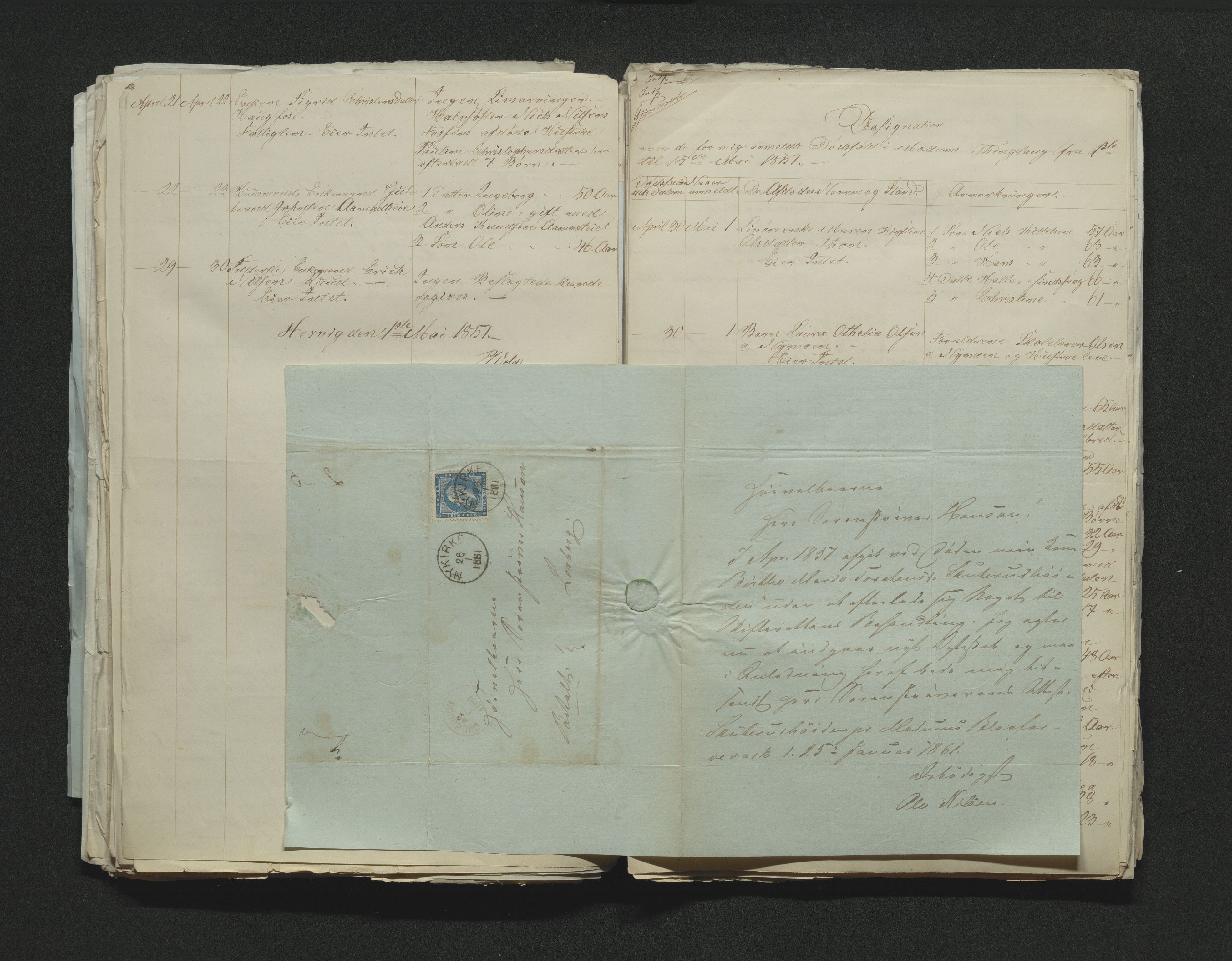 Eiker, Modum og Sigdal sorenskriveri, AV/SAKO-A-123/H/Ha/Hab/L0008: Dødsfallsmeldinger, 1850-1853