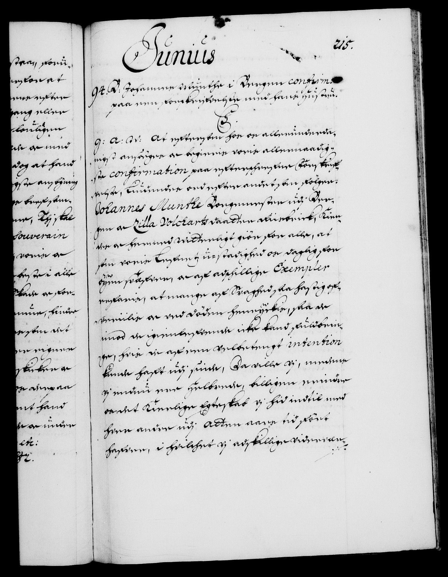 Danske Kanselli 1572-1799, RA/EA-3023/F/Fc/Fca/Fcaa/L0013: Norske registre (mikrofilm), 1681-1684, s. 215a