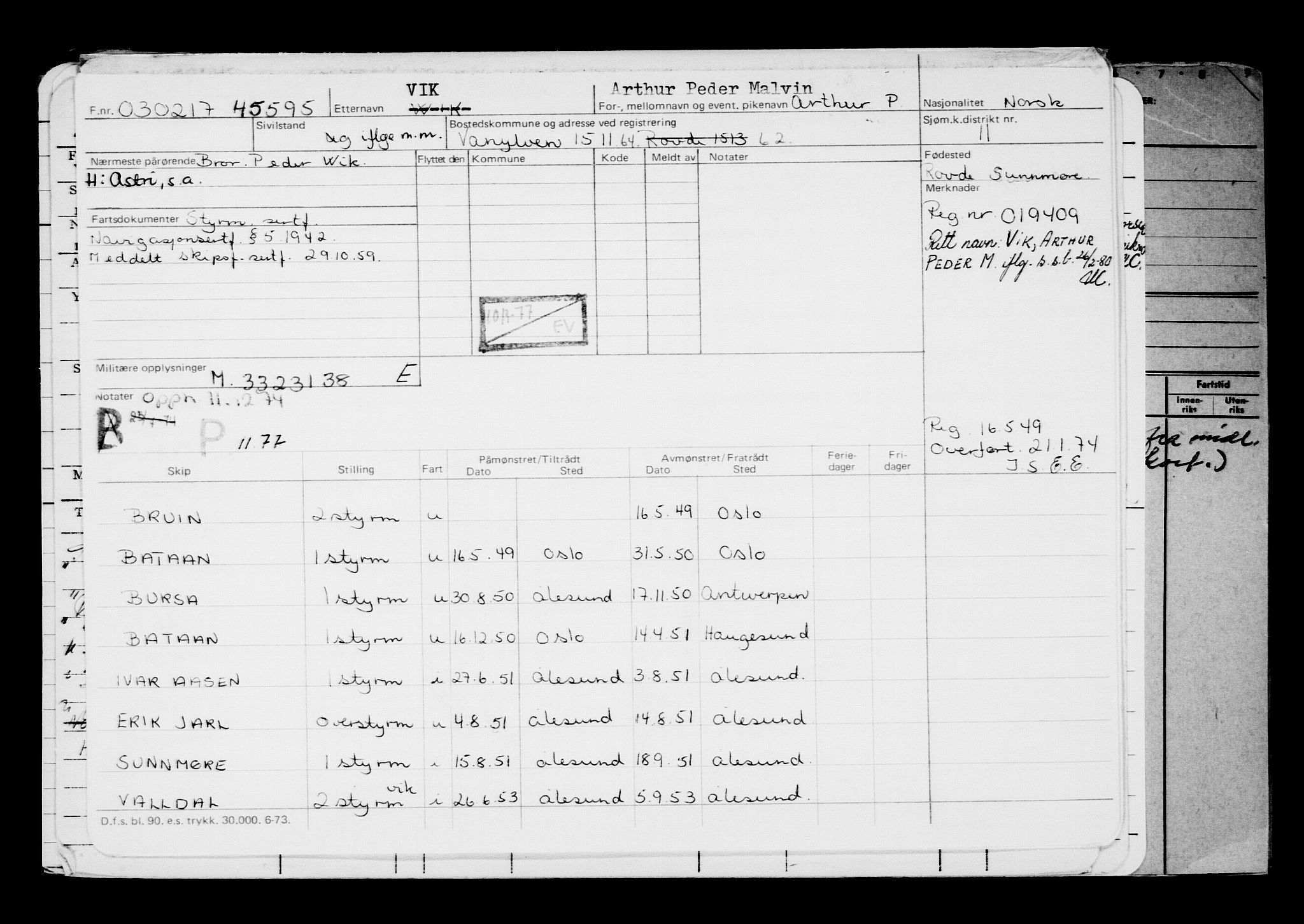 Direktoratet for sjømenn, AV/RA-S-3545/G/Gb/L0145: Hovedkort, 1917, s. 669