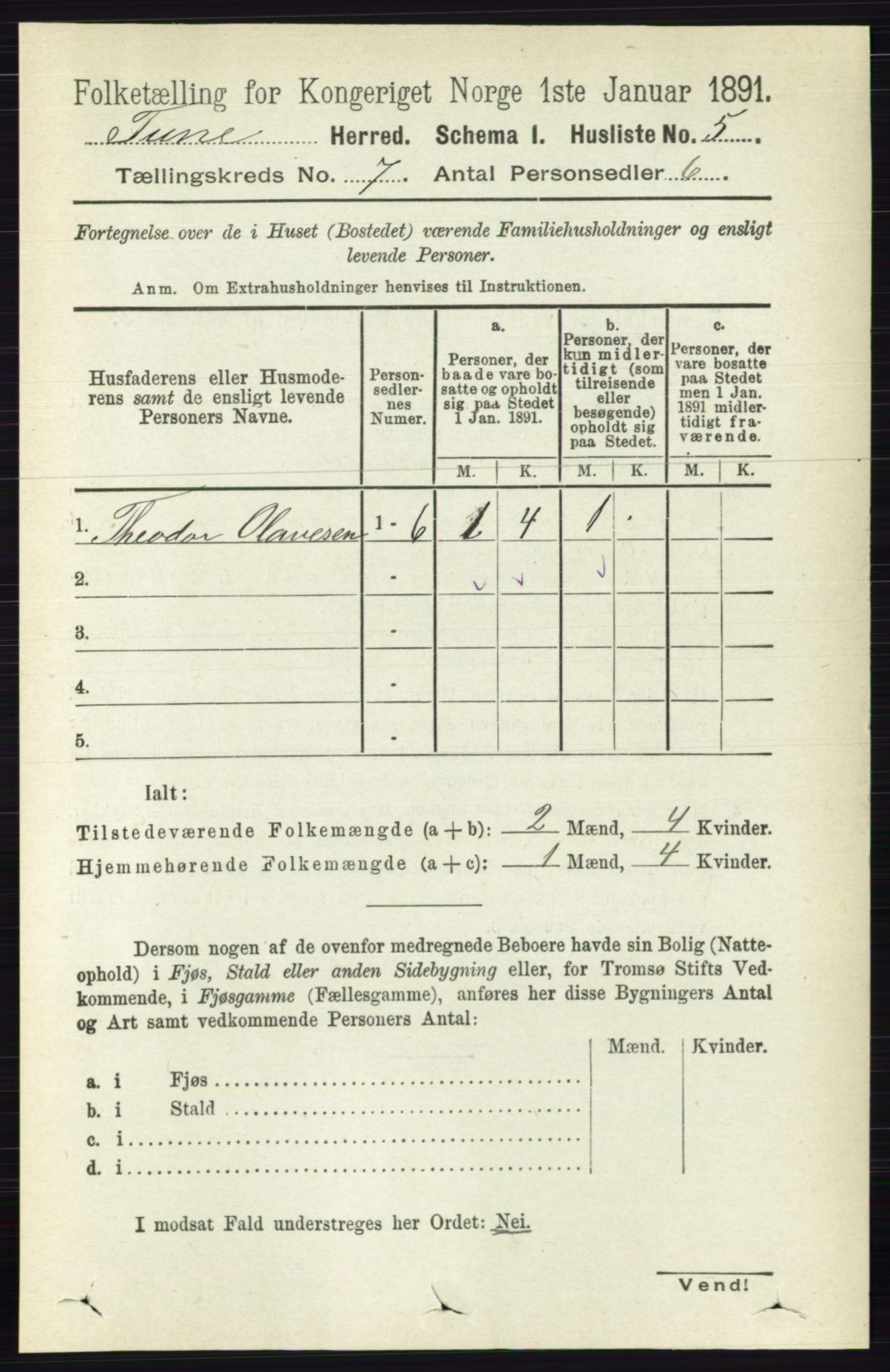 RA, Folketelling 1891 for 0130 Tune herred, 1891, s. 5052