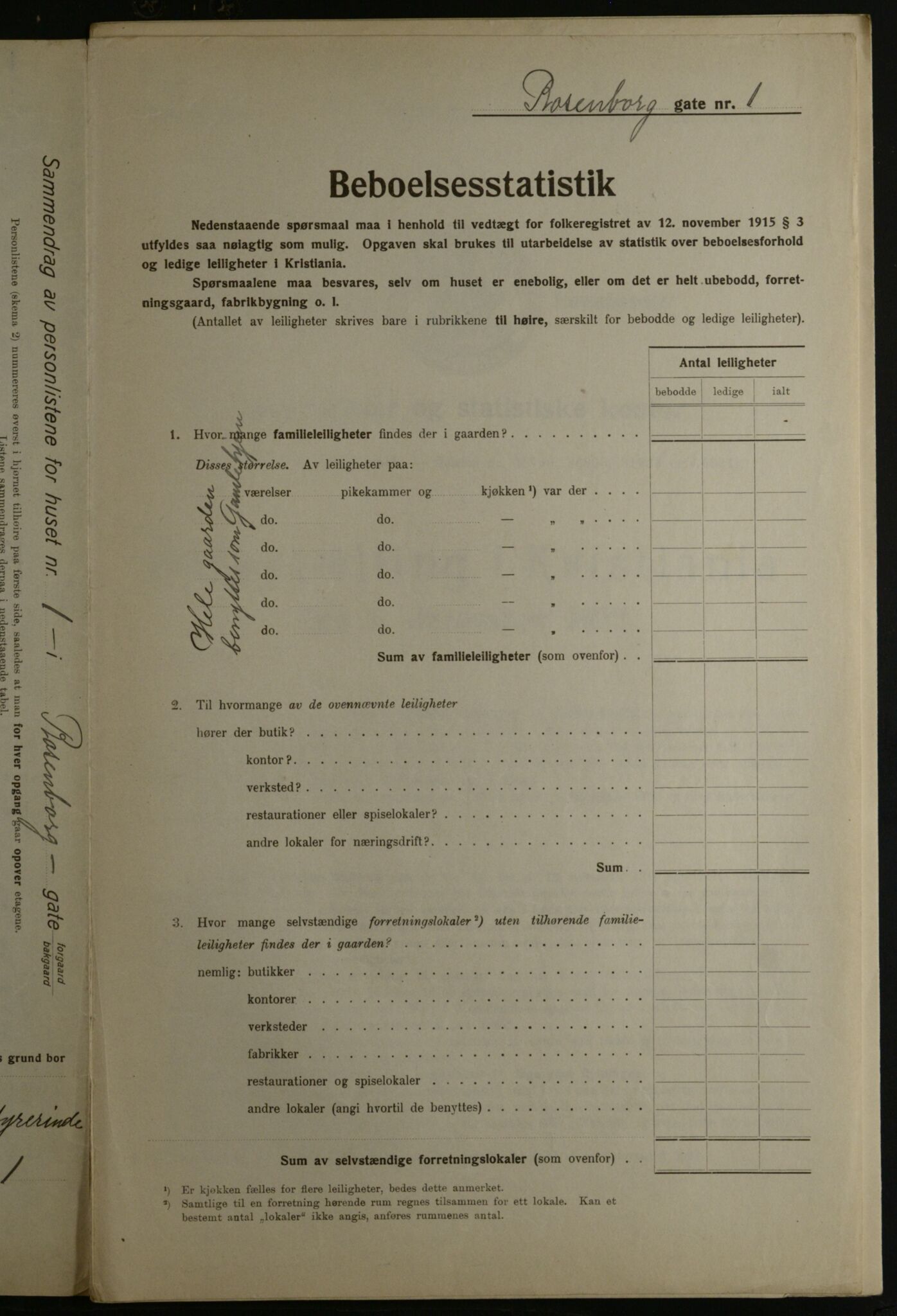 OBA, Kommunal folketelling 1.12.1923 for Kristiania, 1923, s. 92077