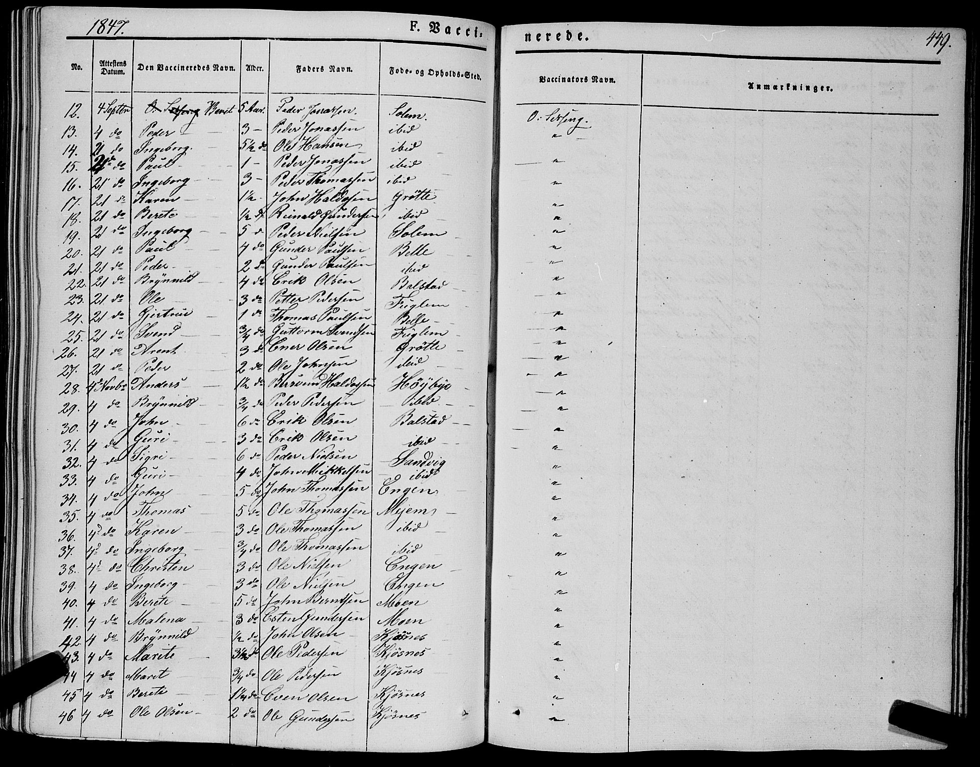 Ministerialprotokoller, klokkerbøker og fødselsregistre - Sør-Trøndelag, AV/SAT-A-1456/695/L1145: Ministerialbok nr. 695A06 /1, 1843-1859, s. 449