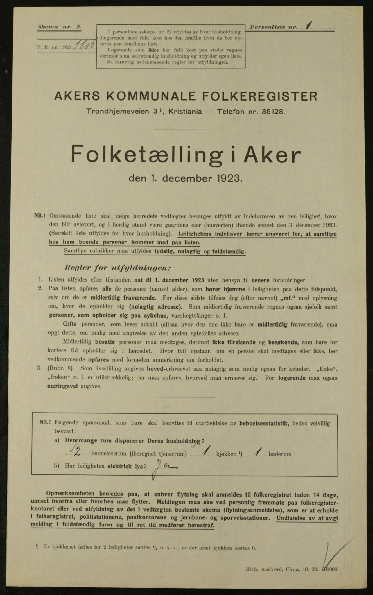 , Kommunal folketelling 1.12.1923 for Aker, 1923, s. 29535