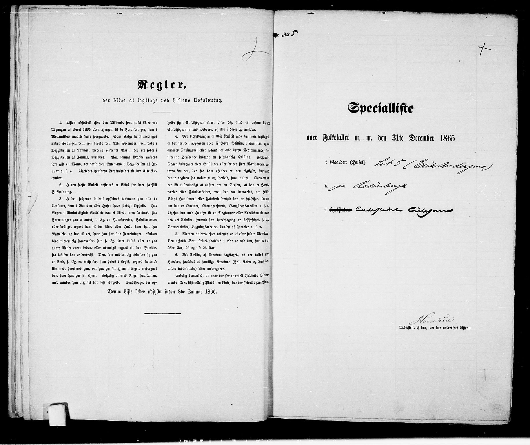 RA, Folketelling 1865 for 0905B Vestre Moland prestegjeld, Lillesand ladested, 1865, s. 16