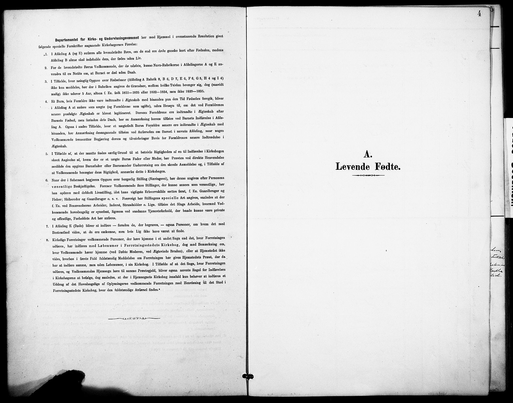Aurland sokneprestembete, AV/SAB-A-99937/H/Hb/Hbb/L0002: Klokkerbok nr. B 2, 1887-1929, s. 4