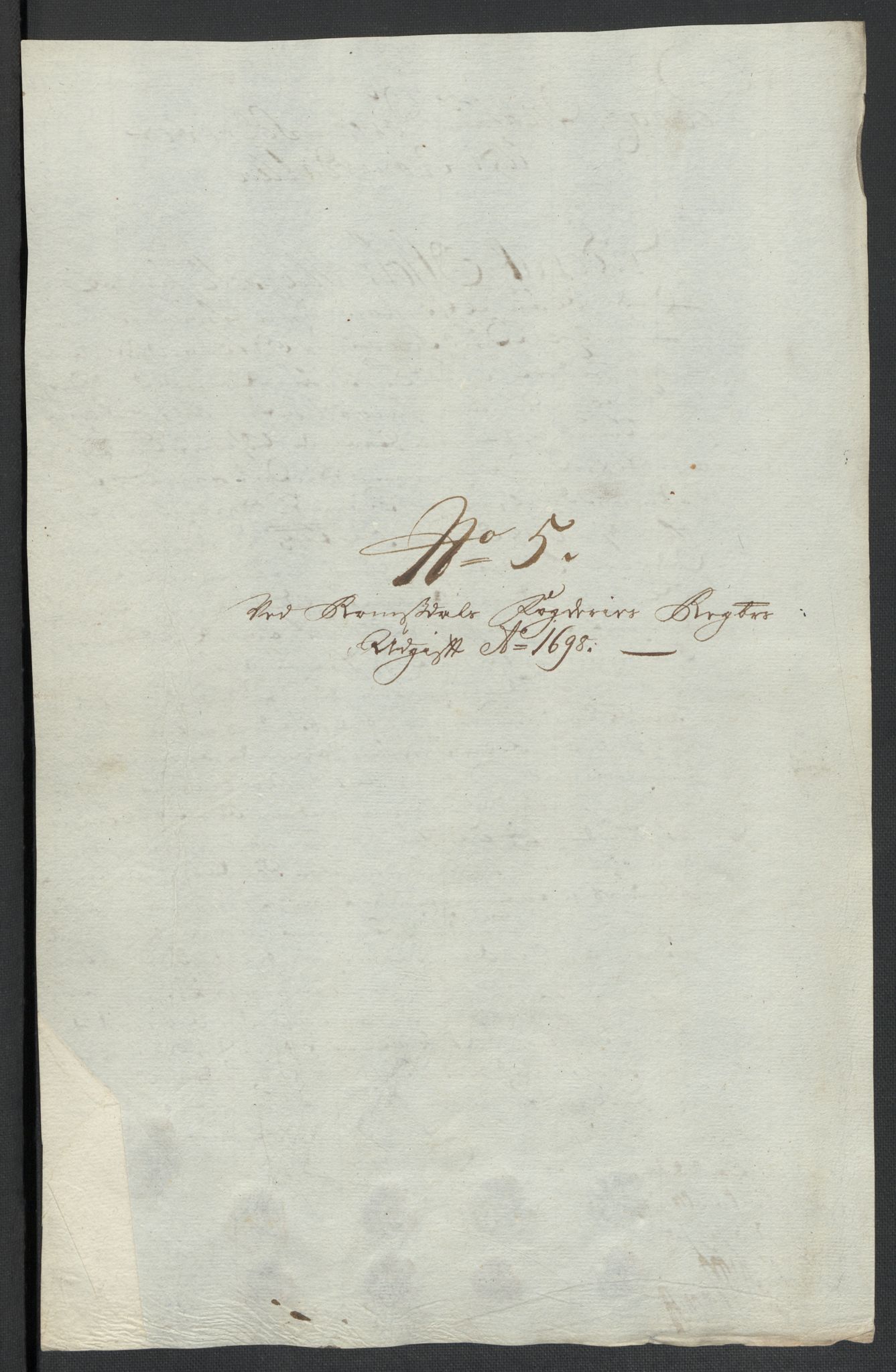 Rentekammeret inntil 1814, Reviderte regnskaper, Fogderegnskap, RA/EA-4092/R55/L3653: Fogderegnskap Romsdal, 1697-1698, s. 372