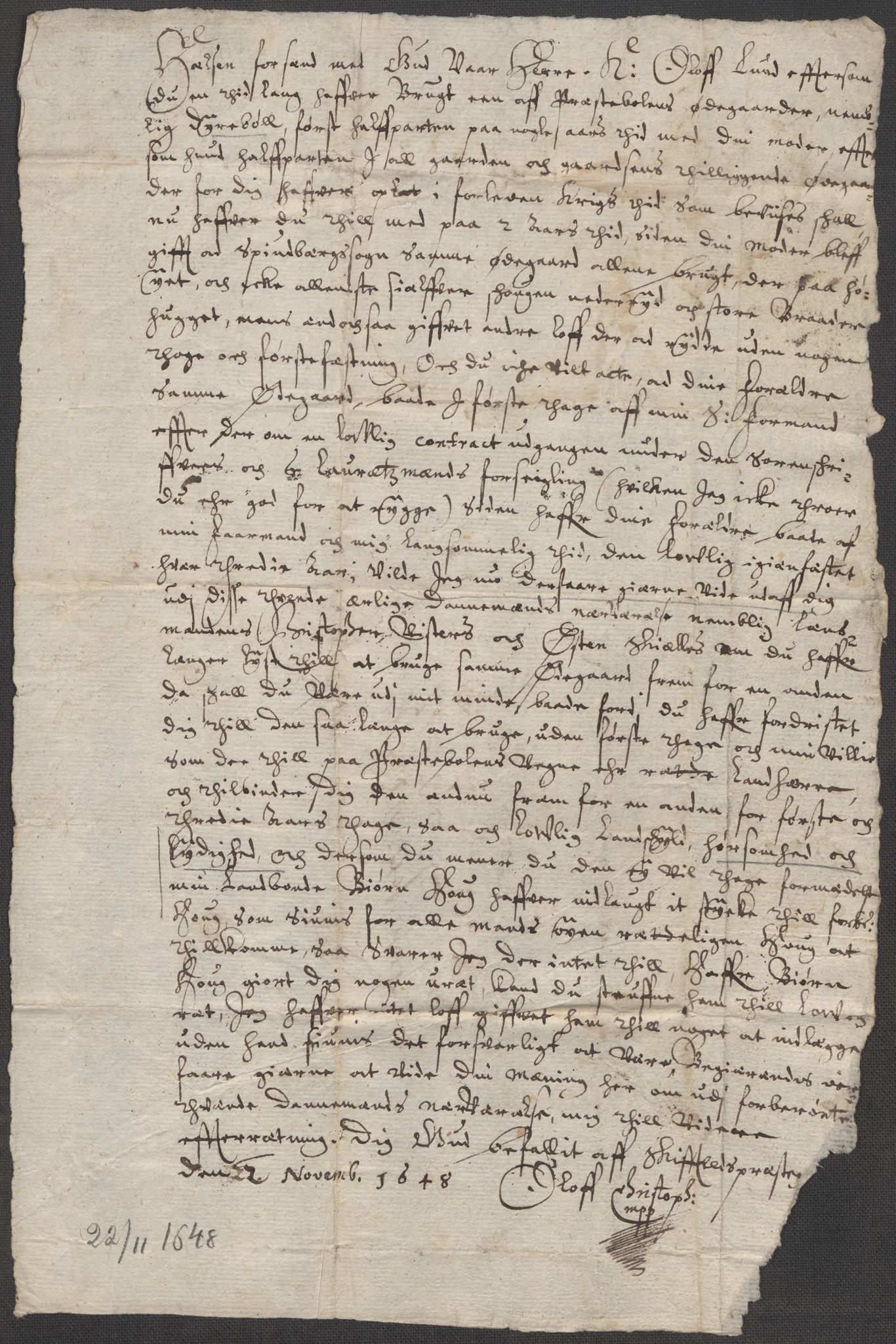 Riksarkivets diplomsamling, AV/RA-EA-5965/F15/L0002: Prestearkiv - Østfold, 1572-1683, s. 32