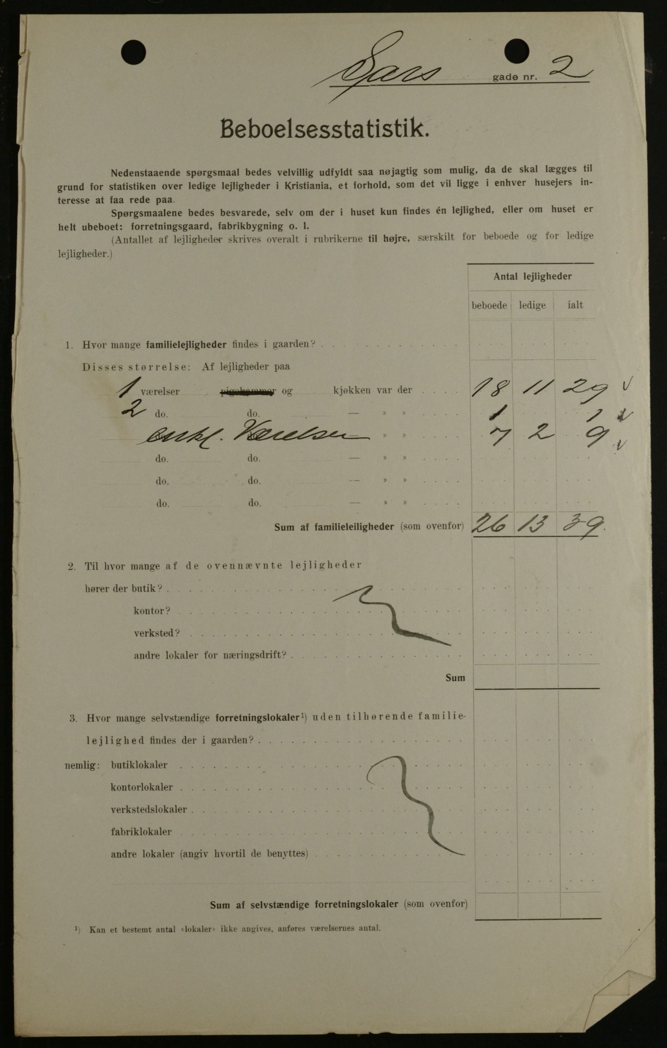 OBA, Kommunal folketelling 1.2.1908 for Kristiania kjøpstad, 1908, s. 80458