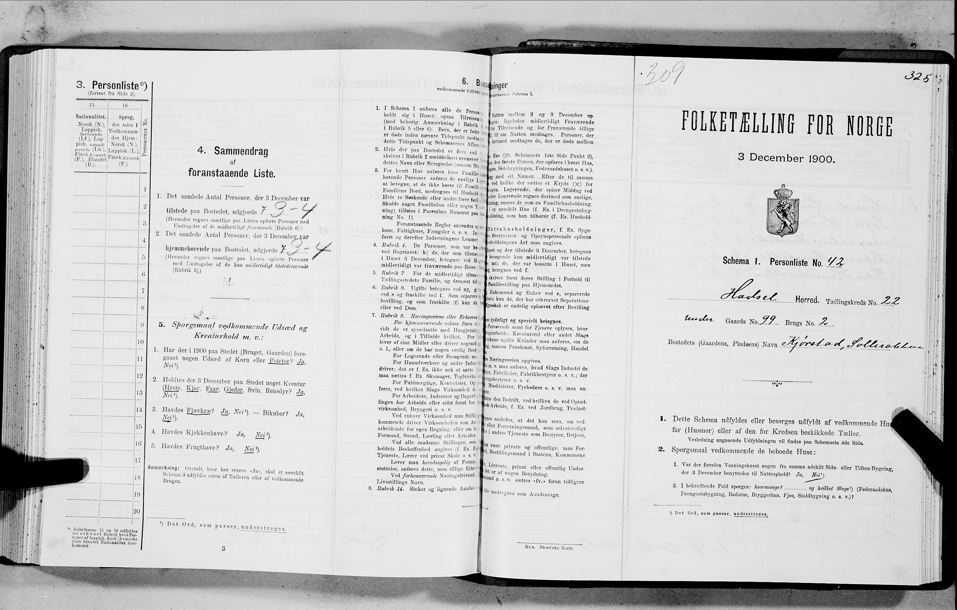 SAT, Folketelling 1900 for 1866 Hadsel herred, 1900, s. 2220