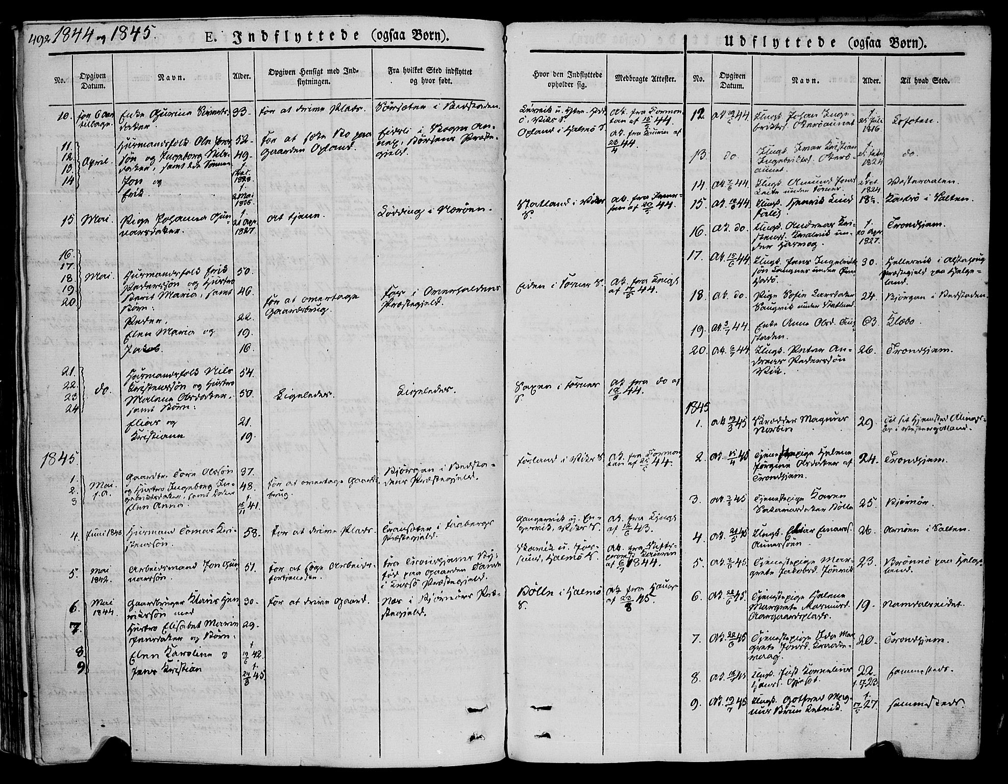 Ministerialprotokoller, klokkerbøker og fødselsregistre - Nord-Trøndelag, SAT/A-1458/773/L0614: Ministerialbok nr. 773A05, 1831-1856, s. 492