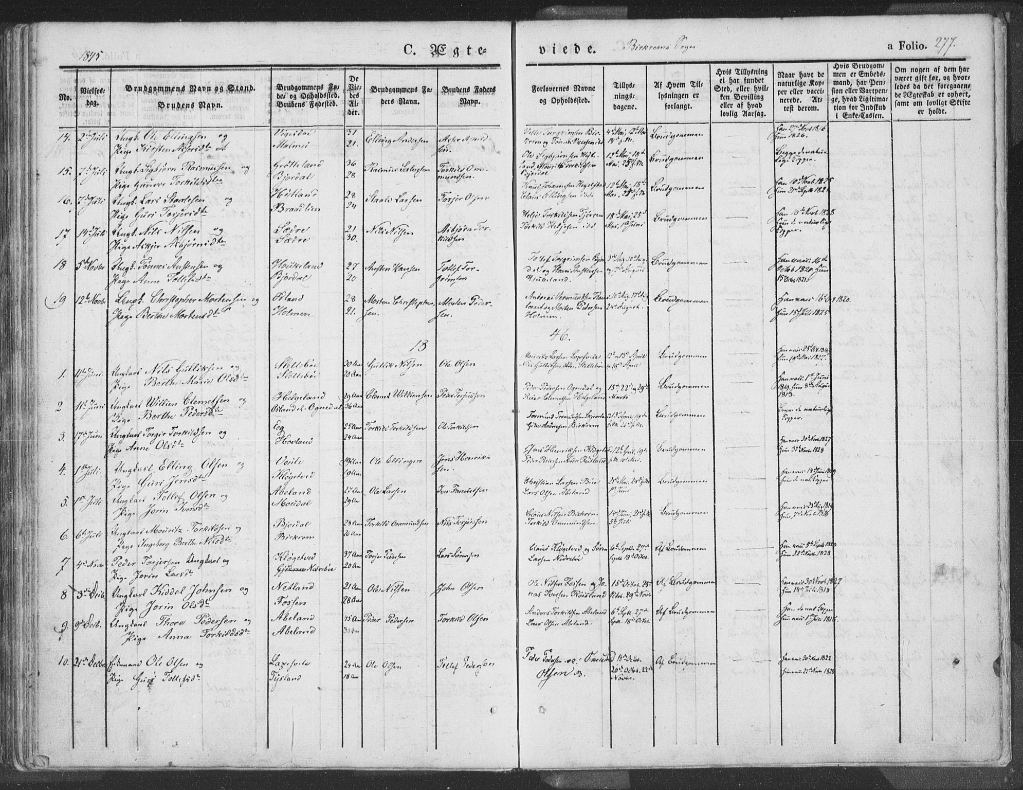 Helleland sokneprestkontor, AV/SAST-A-101810: Ministerialbok nr. A 6.1, 1834-1863, s. 277