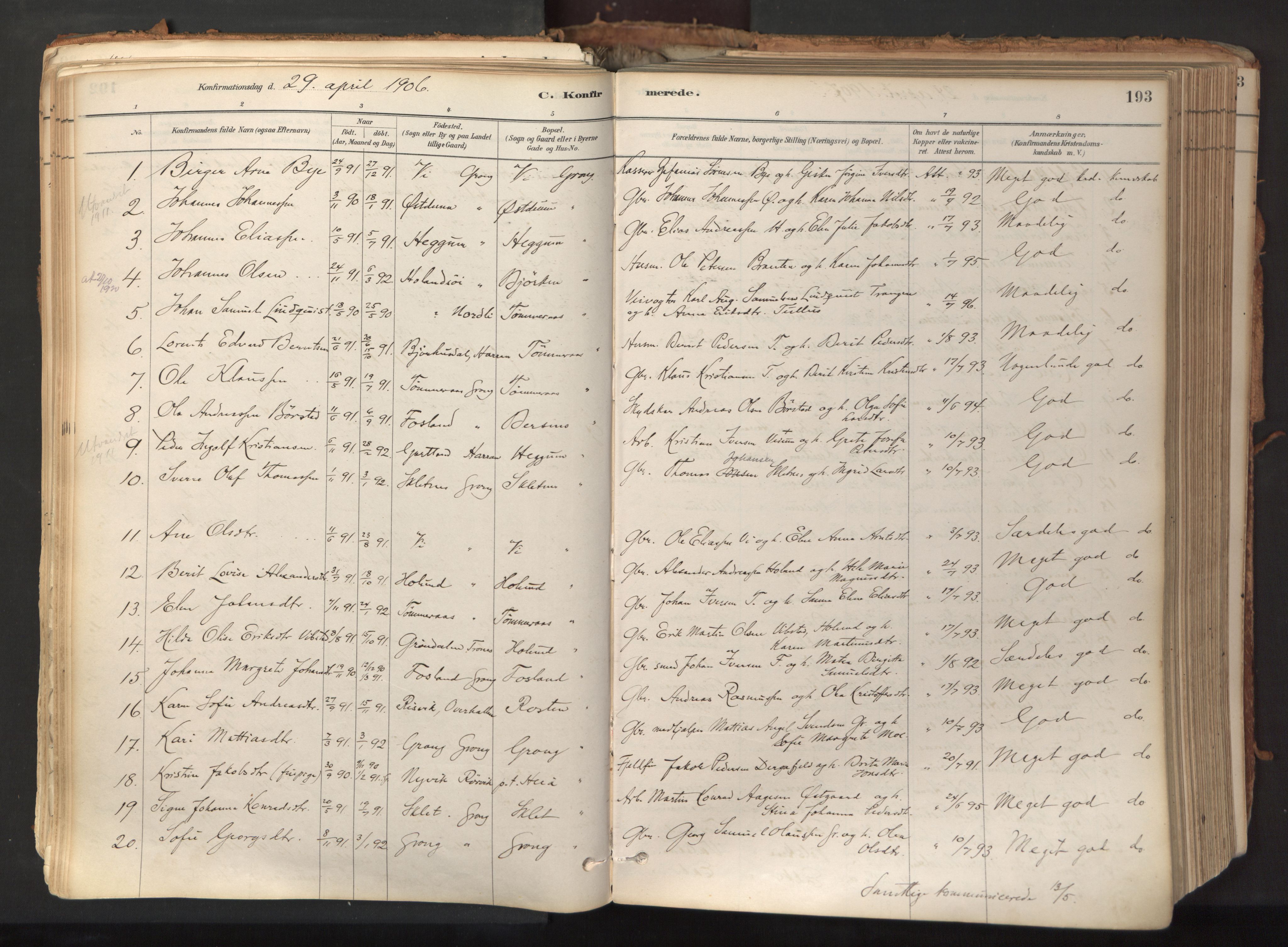 Ministerialprotokoller, klokkerbøker og fødselsregistre - Nord-Trøndelag, AV/SAT-A-1458/758/L0519: Ministerialbok nr. 758A04, 1880-1926, s. 193