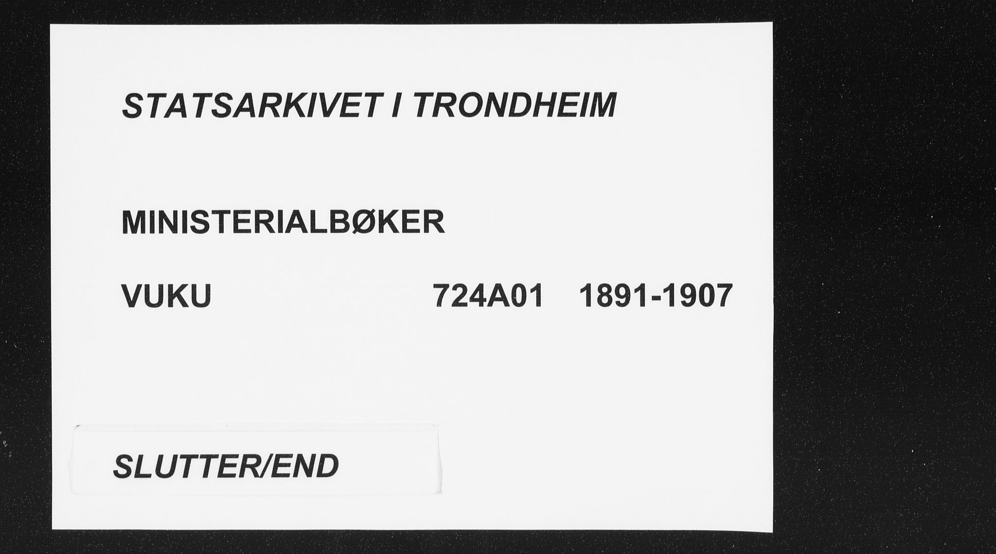 Ministerialprotokoller, klokkerbøker og fødselsregistre - Nord-Trøndelag, SAT/A-1458/724/L0263: Ministerialbok nr. 724A01, 1891-1907