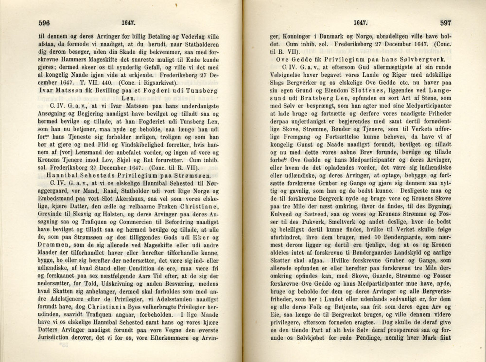 Publikasjoner utgitt av Det Norske Historiske Kildeskriftfond, PUBL/-/-/-: Norske Rigs-Registranter, bind 8, 1641-1648, s. 596-597