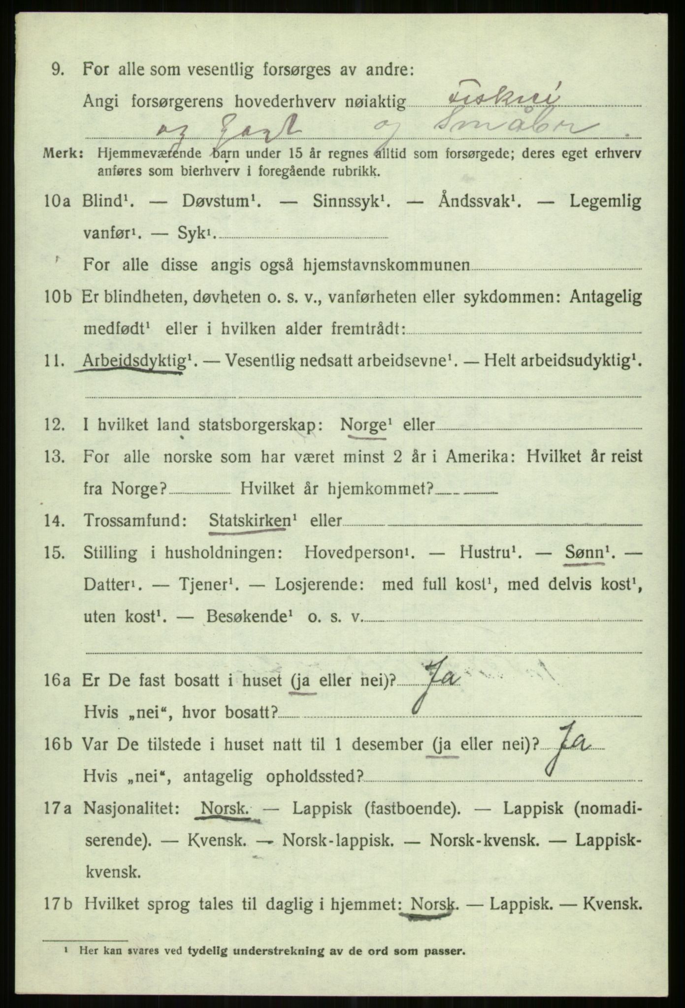SATØ, Folketelling 1920 for 1936 Karlsøy herred, 1920, s. 2649