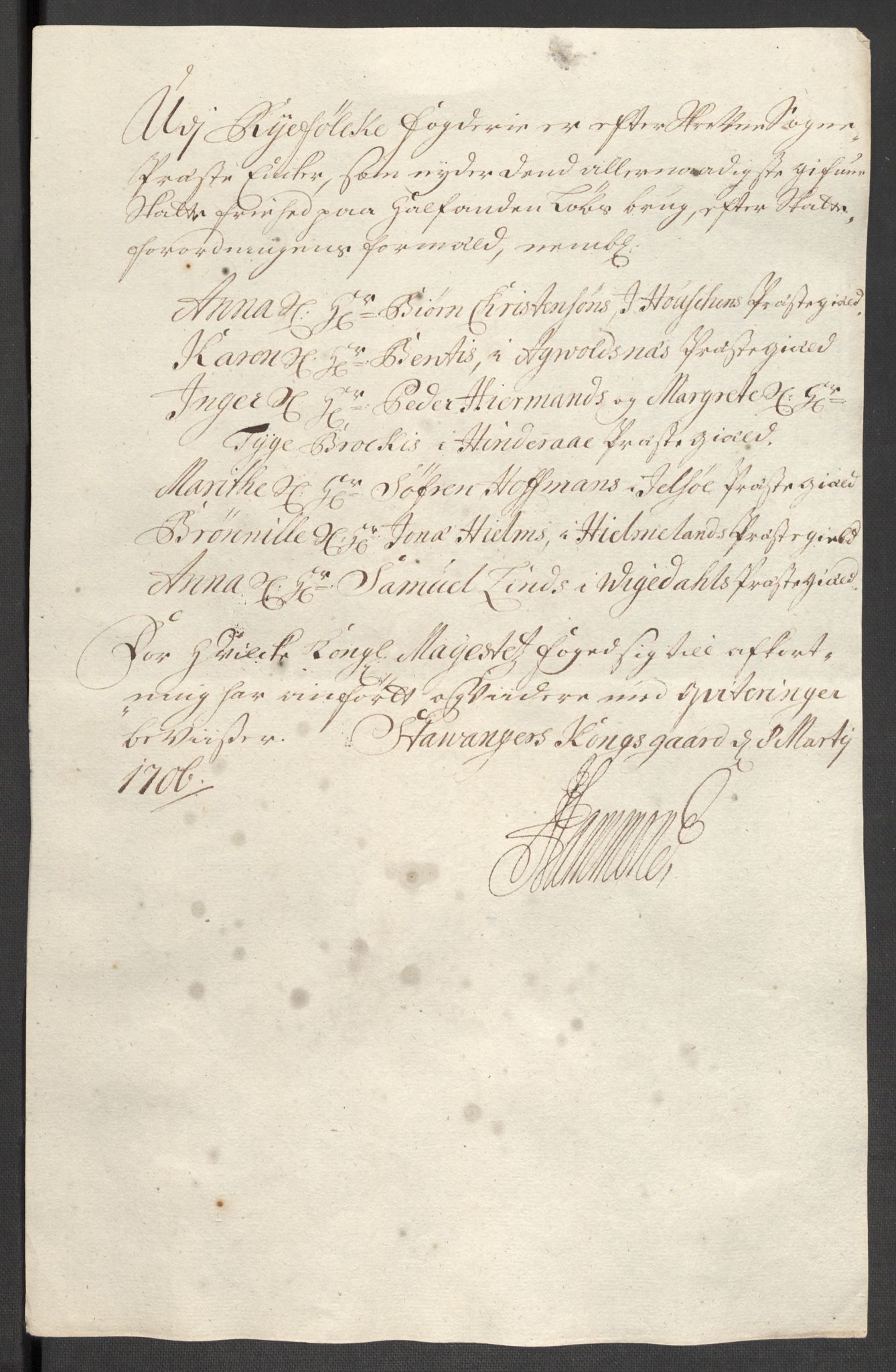 Rentekammeret inntil 1814, Reviderte regnskaper, Fogderegnskap, RA/EA-4092/R47/L2860: Fogderegnskap Ryfylke, 1703-1705, s. 493