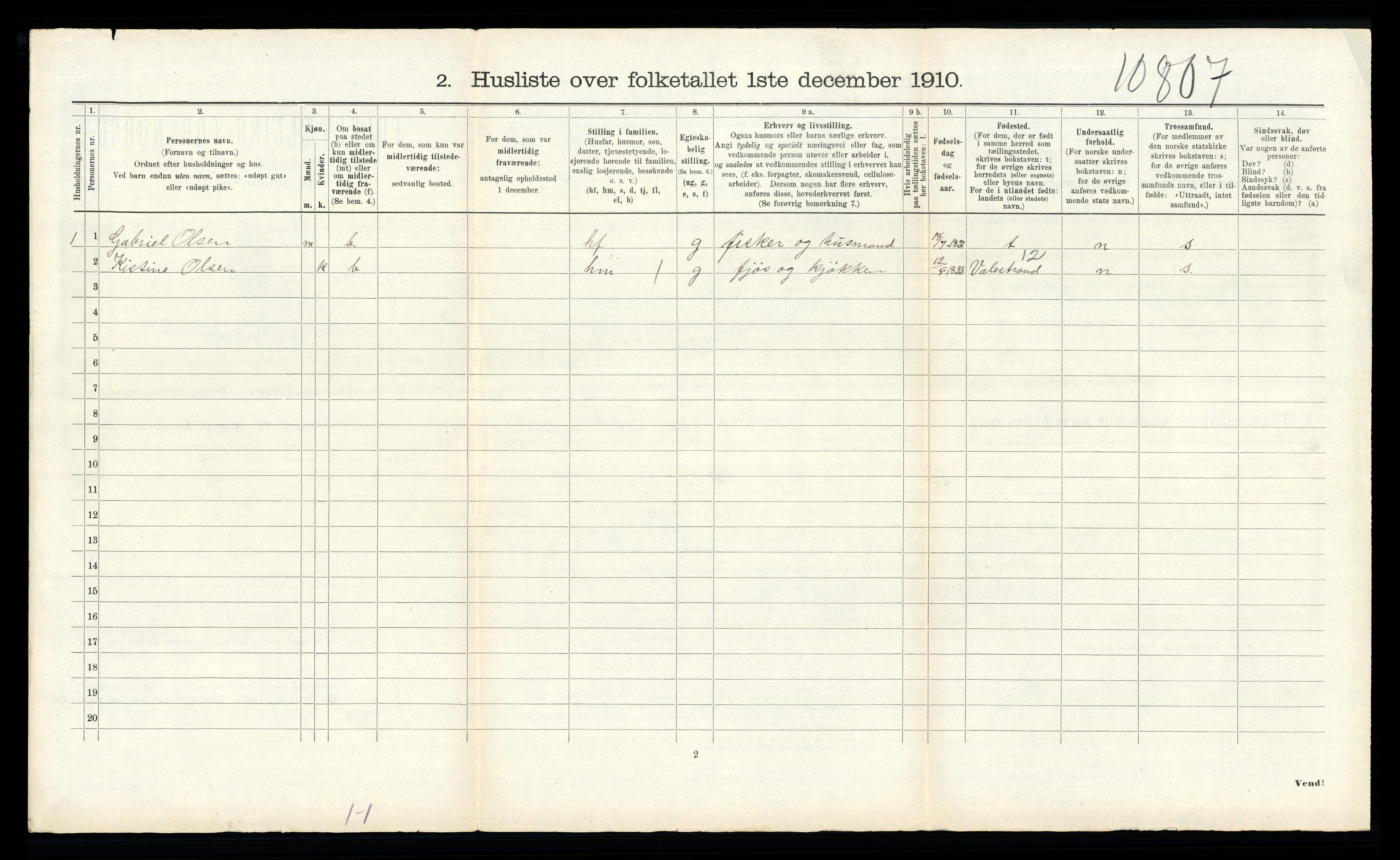 RA, Folketelling 1910 for 1218 Finnås herred, 1910, s. 1689