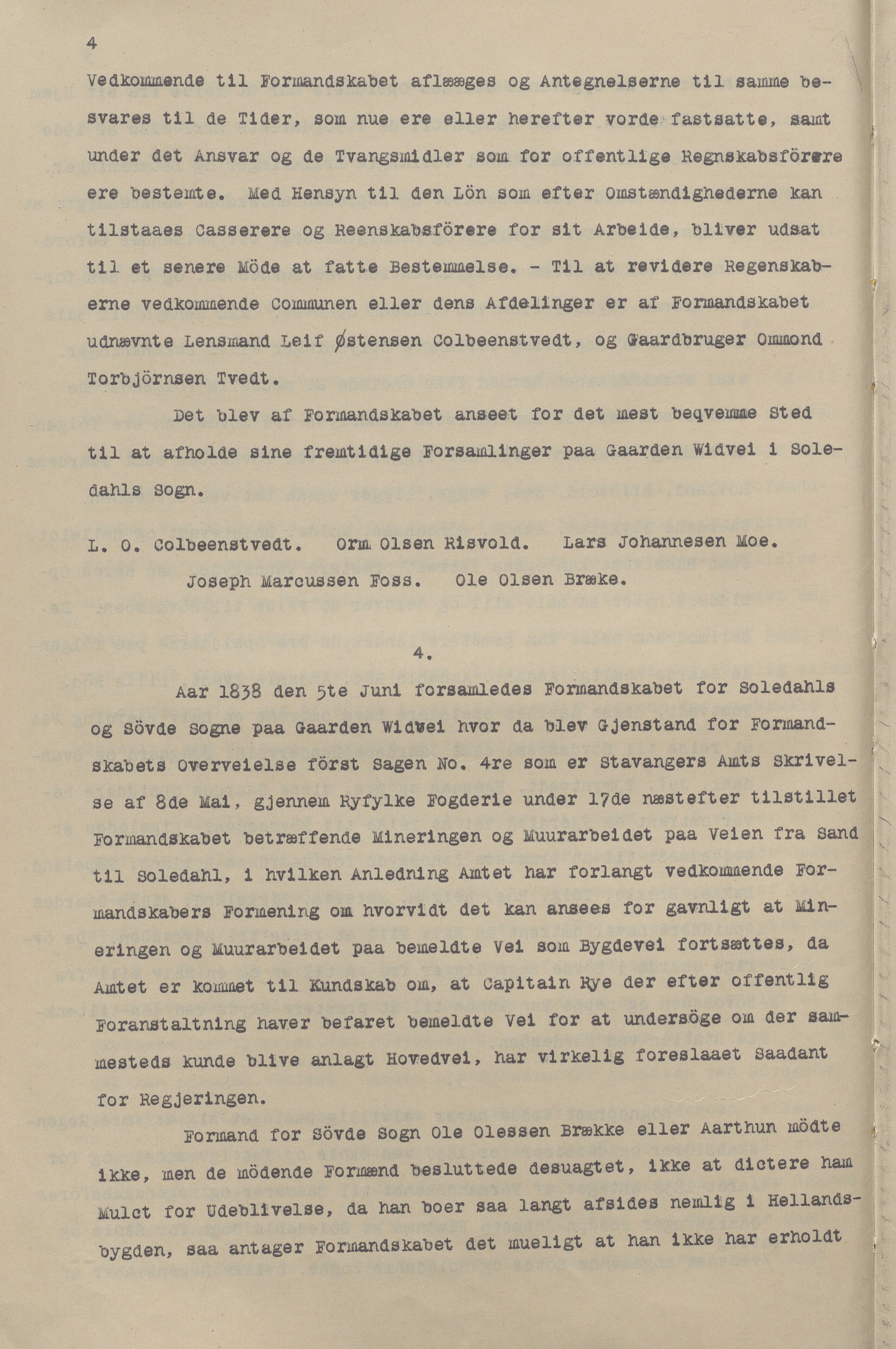 Sauda kommune - Formannskapet/sentraladministrasjonen, IKAR/K-100597/A/Aa/L0001: Møtebok, 1838-1888, s. 4