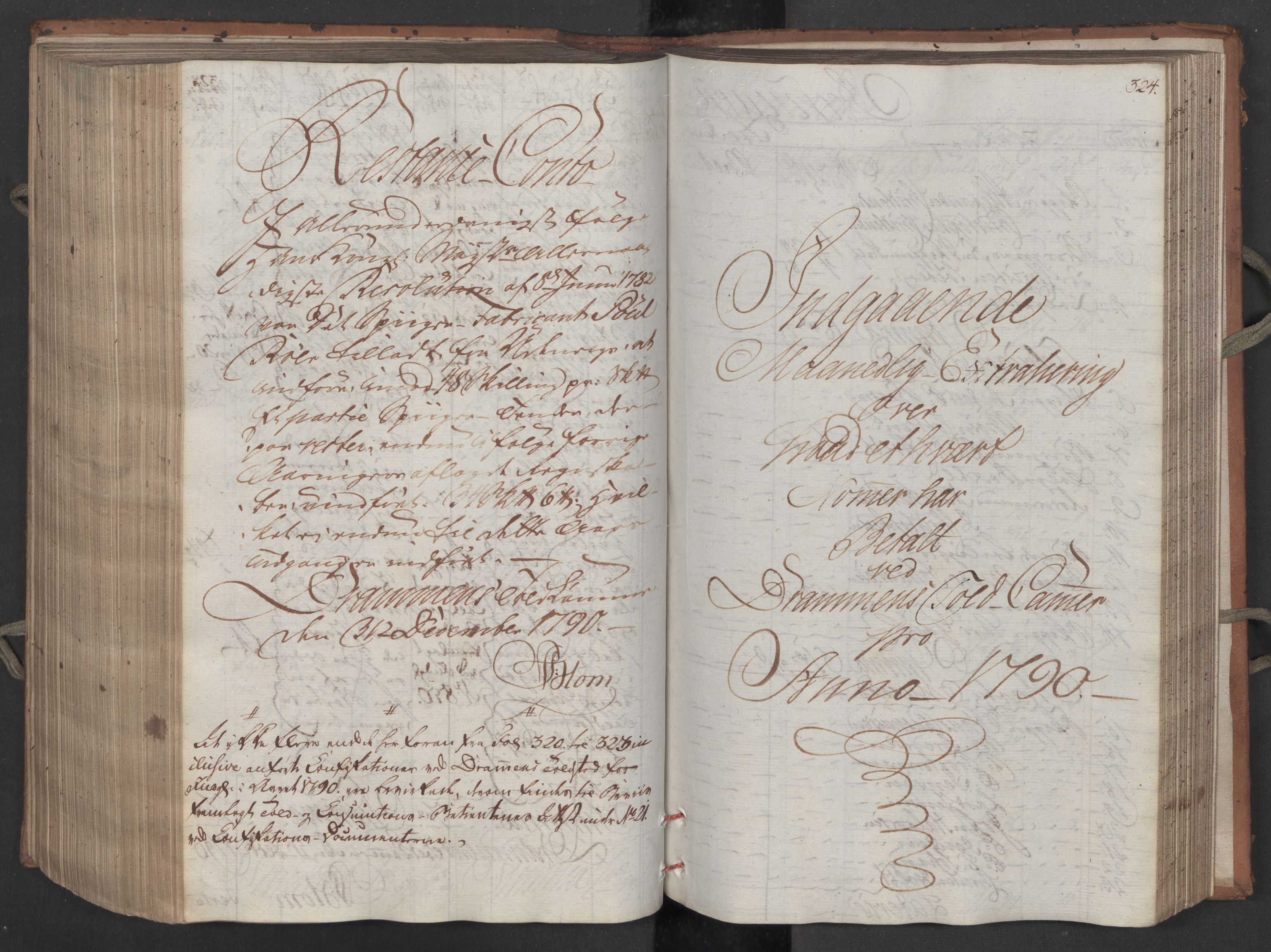Generaltollkammeret, tollregnskaper, RA/EA-5490/R08/L0158/0001: Tollregnskaper Drammen / Inngående tollbok, 1790, s. 323b-324a