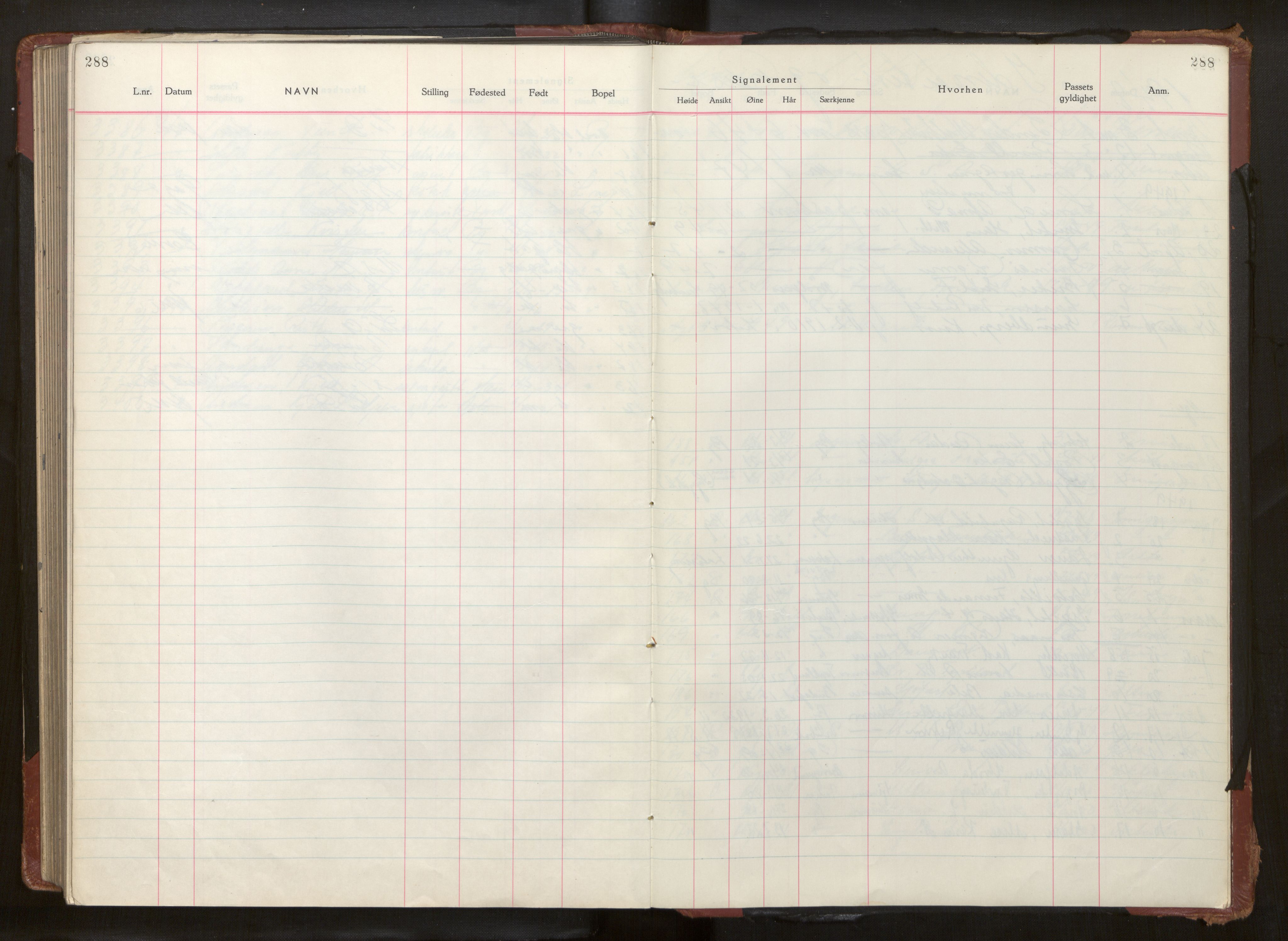 Bergen politikammer / politidistrikt, SAB/A-60401/L/La/Lab/L0017: Passprotokoll, 1947-1949