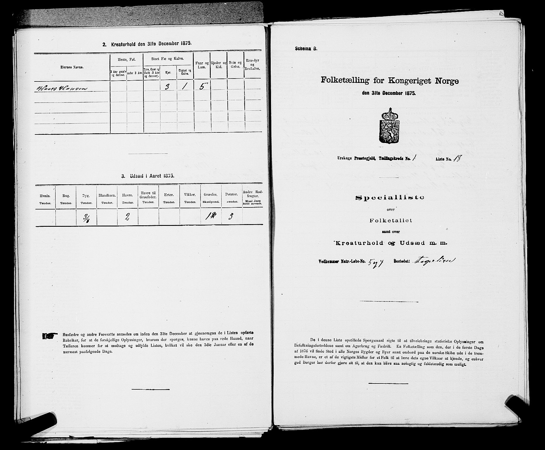 RA, Folketelling 1875 for 0224P Aurskog prestegjeld, 1875, s. 82
