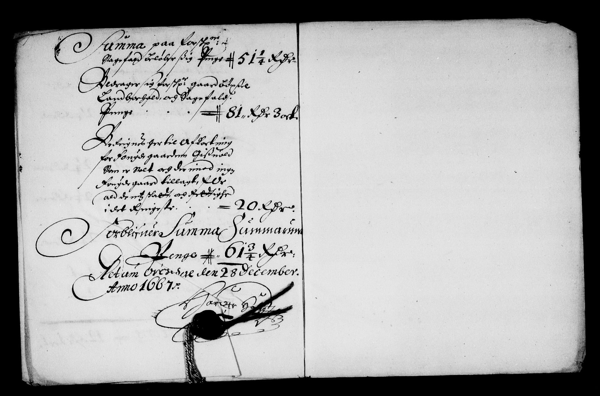 Rentekammeret inntil 1814, Reviderte regnskaper, Stiftamtstueregnskaper, Trondheim stiftamt og Nordland amt, AV/RA-EA-6044/R/Rd/L0020: Trondheim stiftamt, 1667