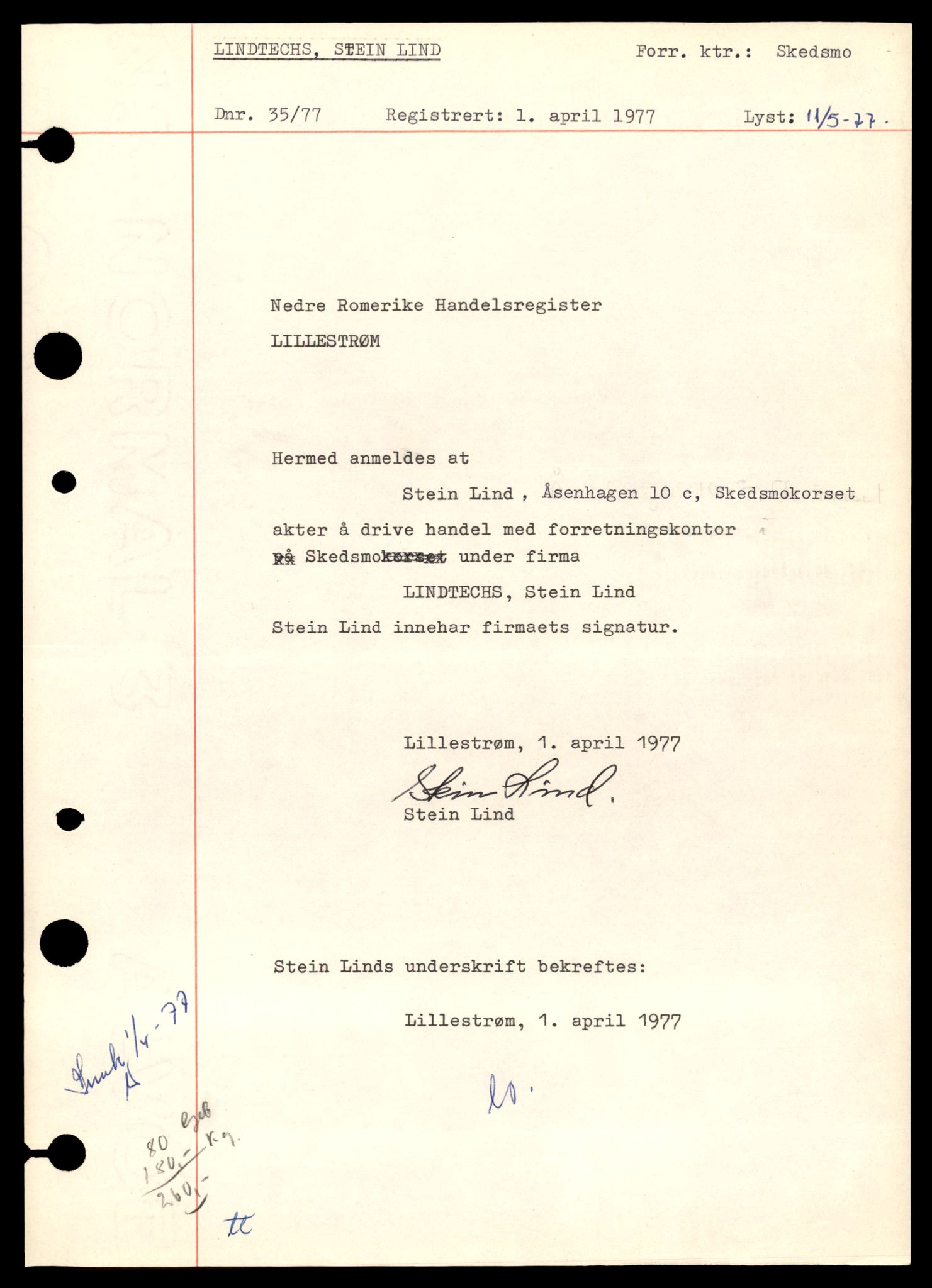 Nedre Romerike sorenskriveri, SAT/A-10469/K/Ke/Kea/L0014: Enkeltmannsforetak, aksjeselskap og andelslag, Lin - Mar, 1944-1991
