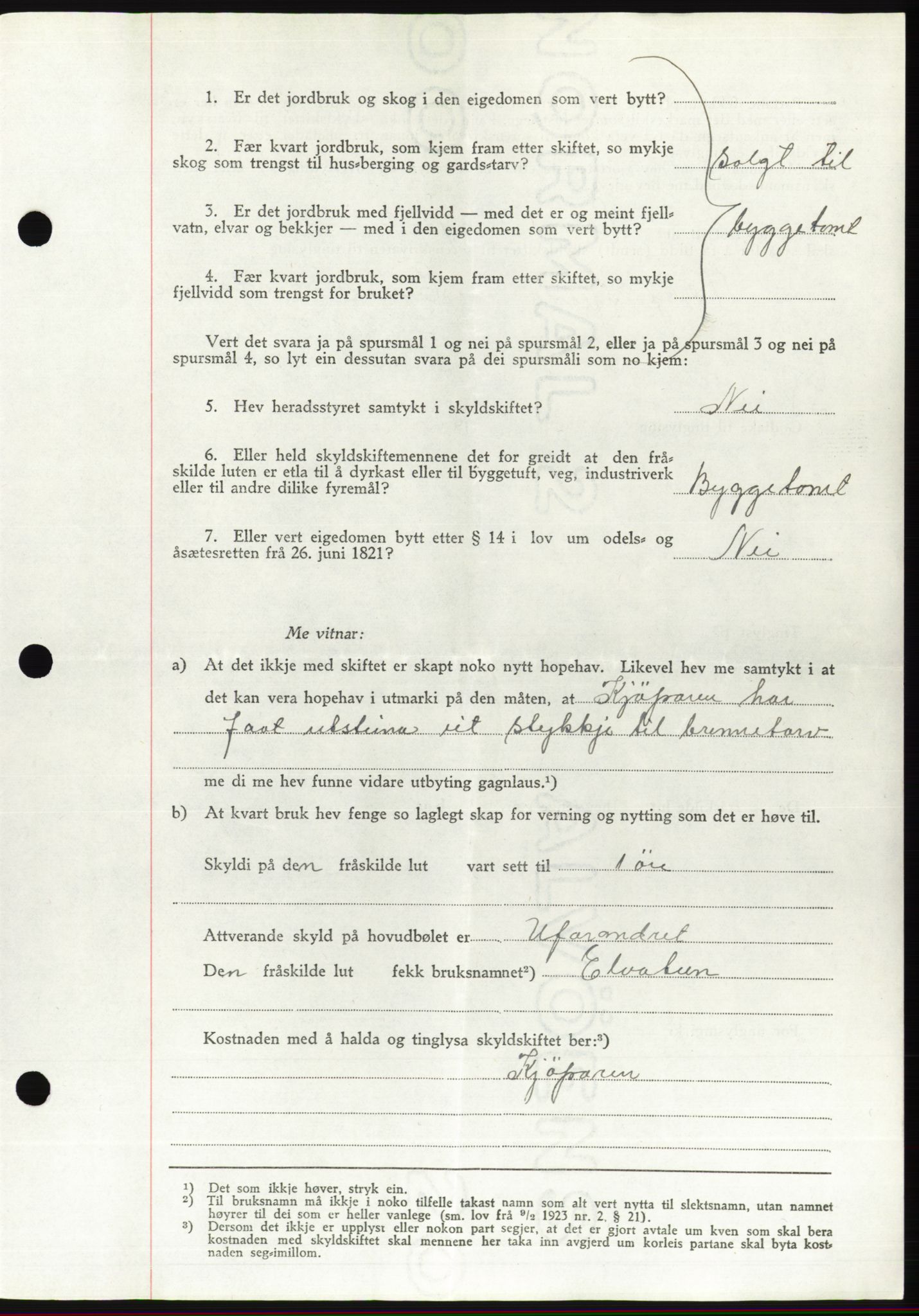 Søre Sunnmøre sorenskriveri, AV/SAT-A-4122/1/2/2C/L0078: Pantebok nr. 4A, 1946-1946, Dagboknr: 442/1946